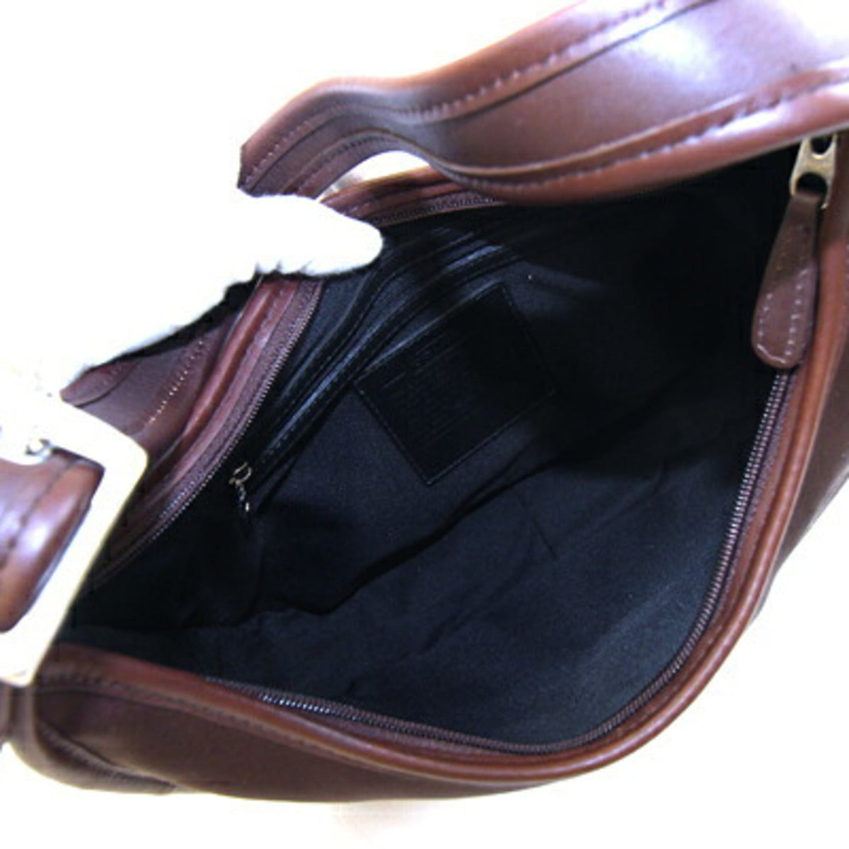 Coach Dark Brown Elastane Leather Handbag Shoulder Bag (Pre-Owned)