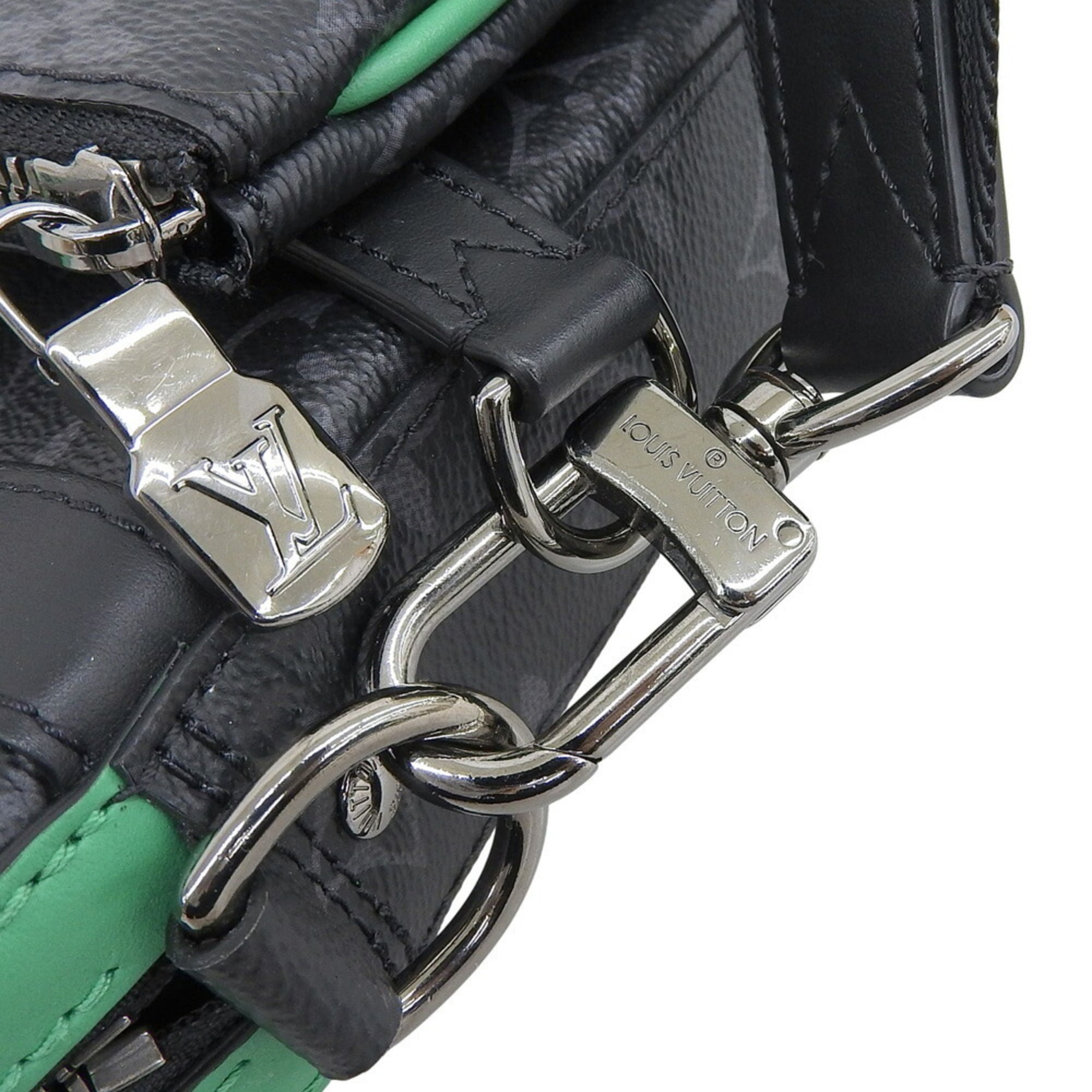 Louis Vuitton Green Monogram Eclipse Pvc Shoulder Bag (Pre-Owned)