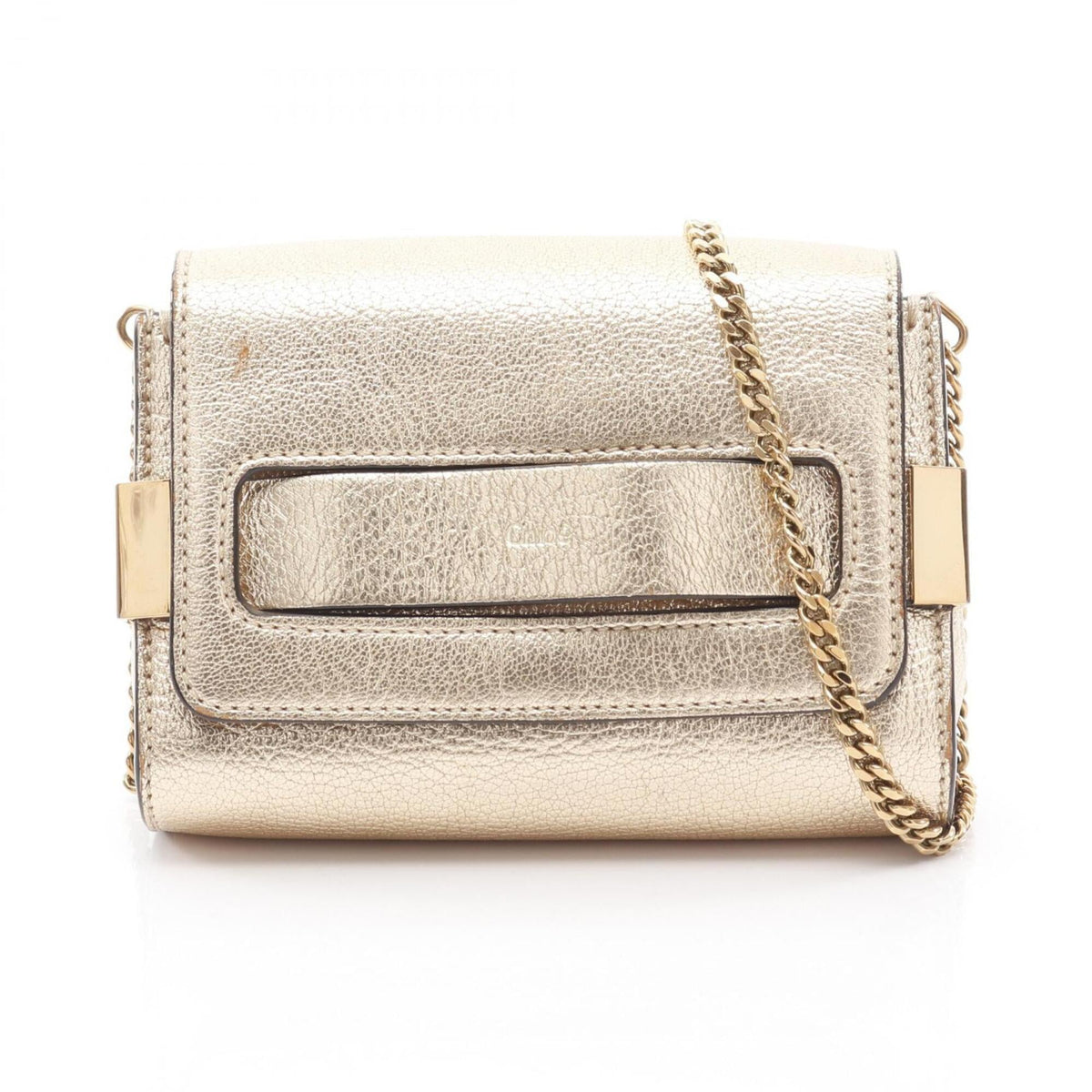 Chloé Leather Handbag Shoulder Bag (Pre-Owned)