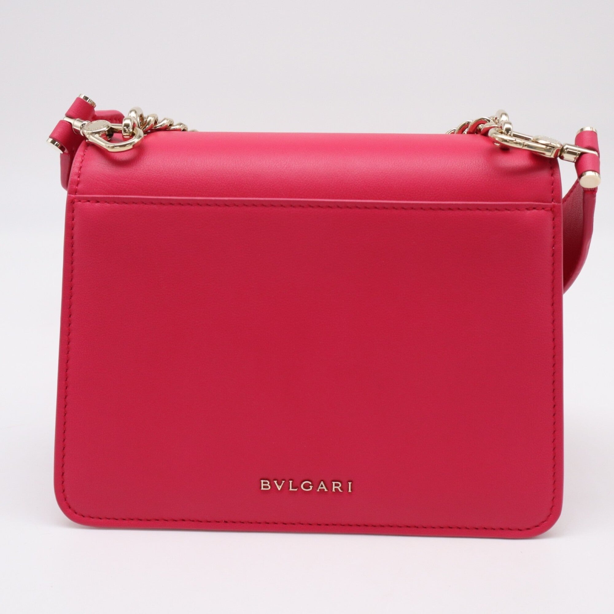 Bvlgari Pink Leather Handbag Shoulder Bag (Pre-Owned)