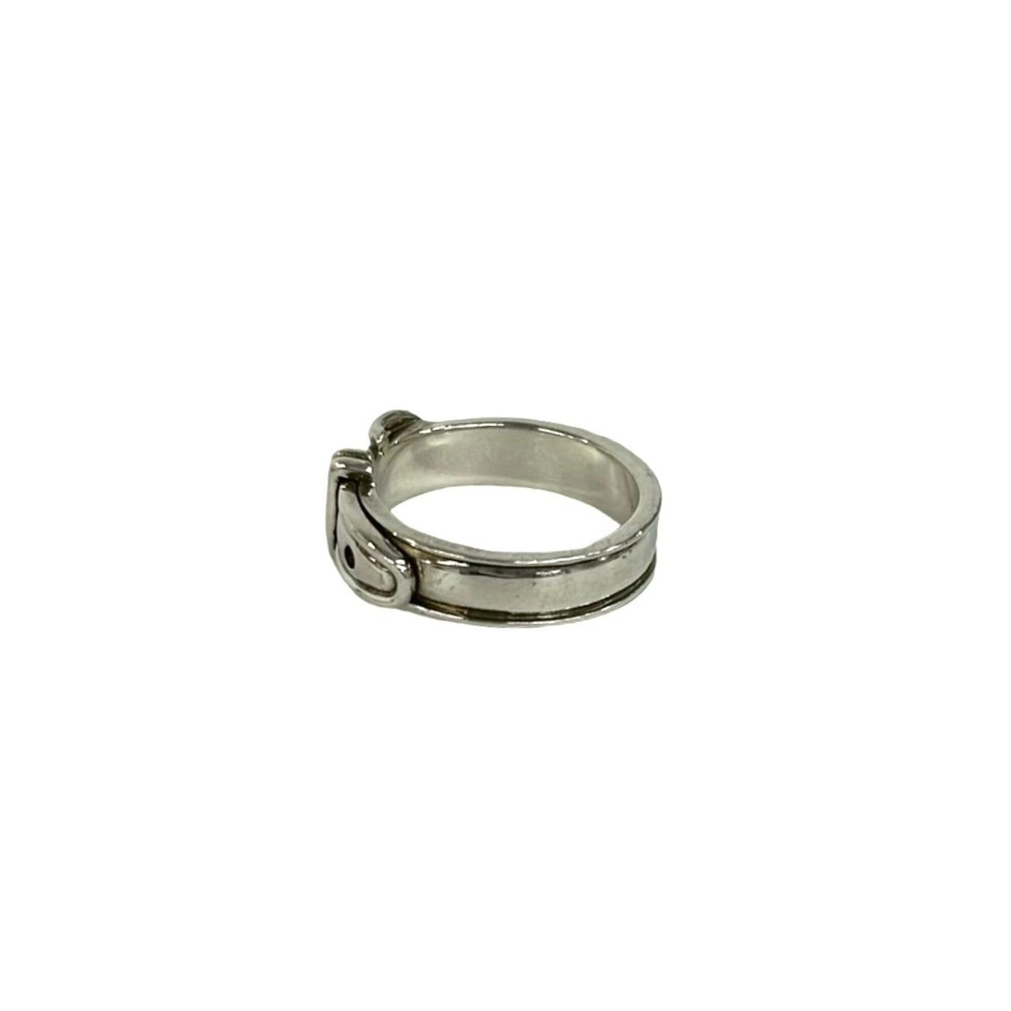 Hermes Silver Silver 925 Band Ring (Pre-Owned)