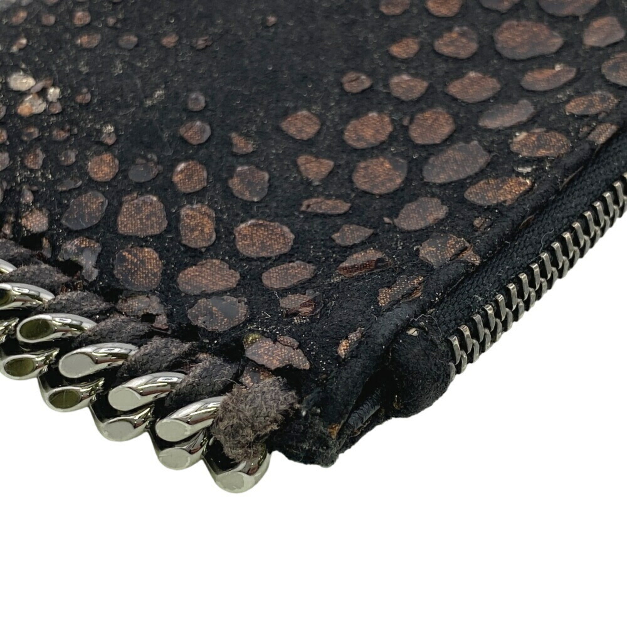 Stella Mccartney Black Brown Polyester Coin Purse/Coin Case (Pre-Owned)