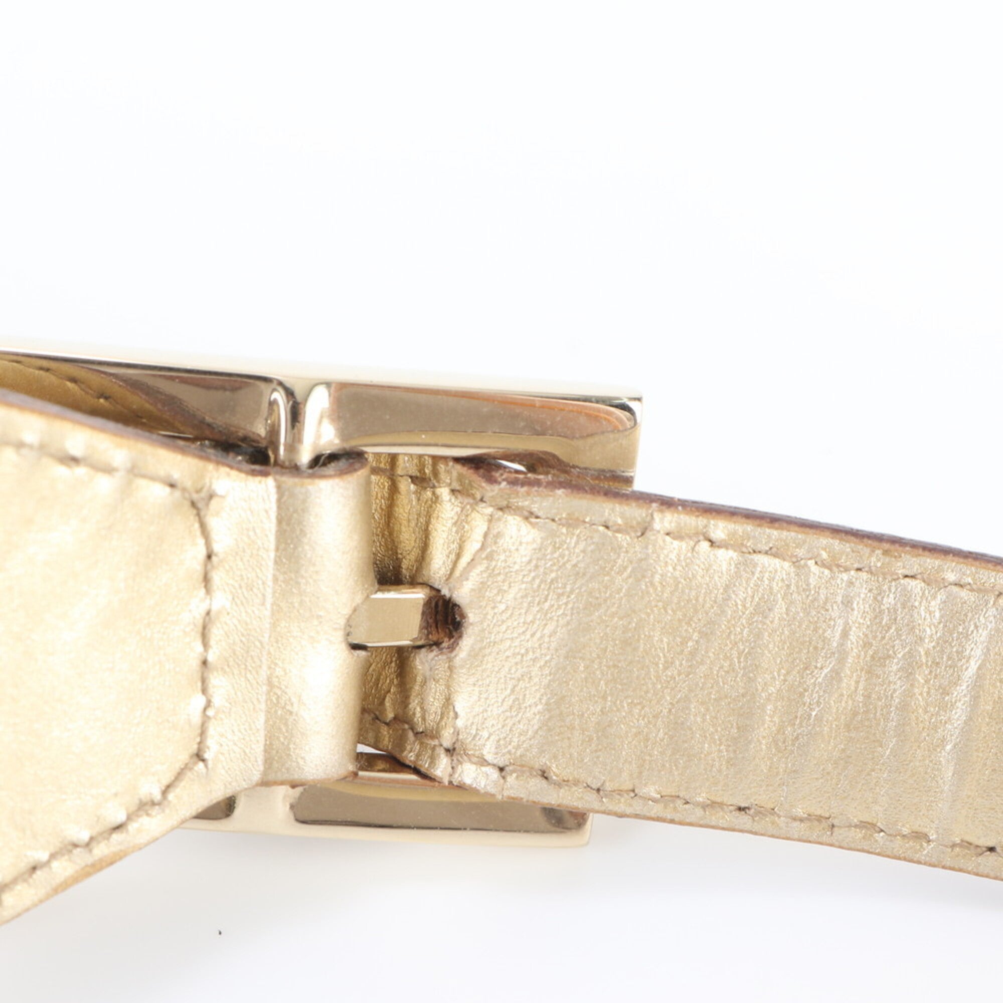 Gucci Jackie Gold Leather Canvas Handbag Tote Bag (Pre-Owned)