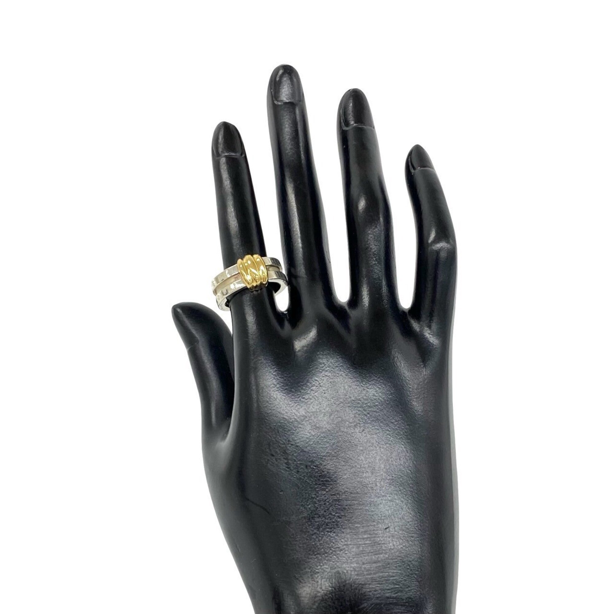 Tiffany Gold Silver Yellow Gold (18K) Silver 925 Band Ring (Pre-Owned)