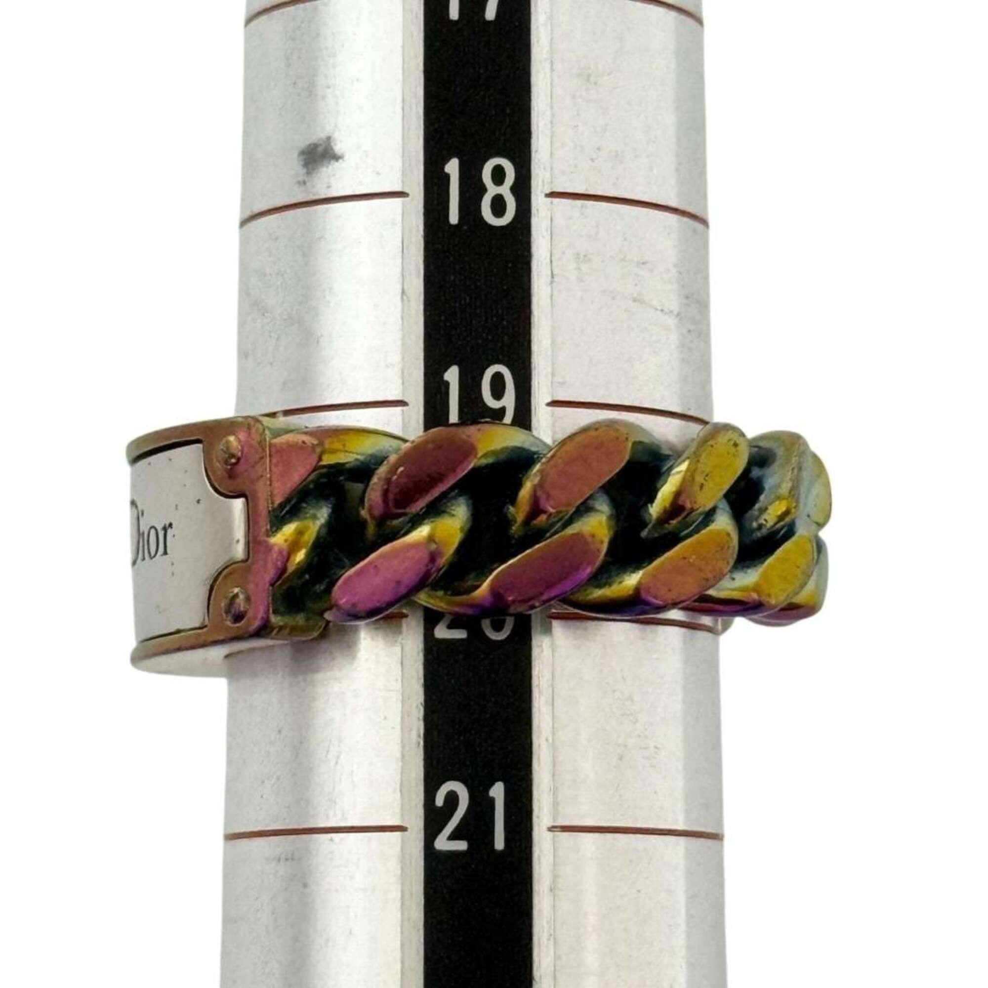 Christian Dior Multi-Color Metal Band Ring (Pre-Owned)