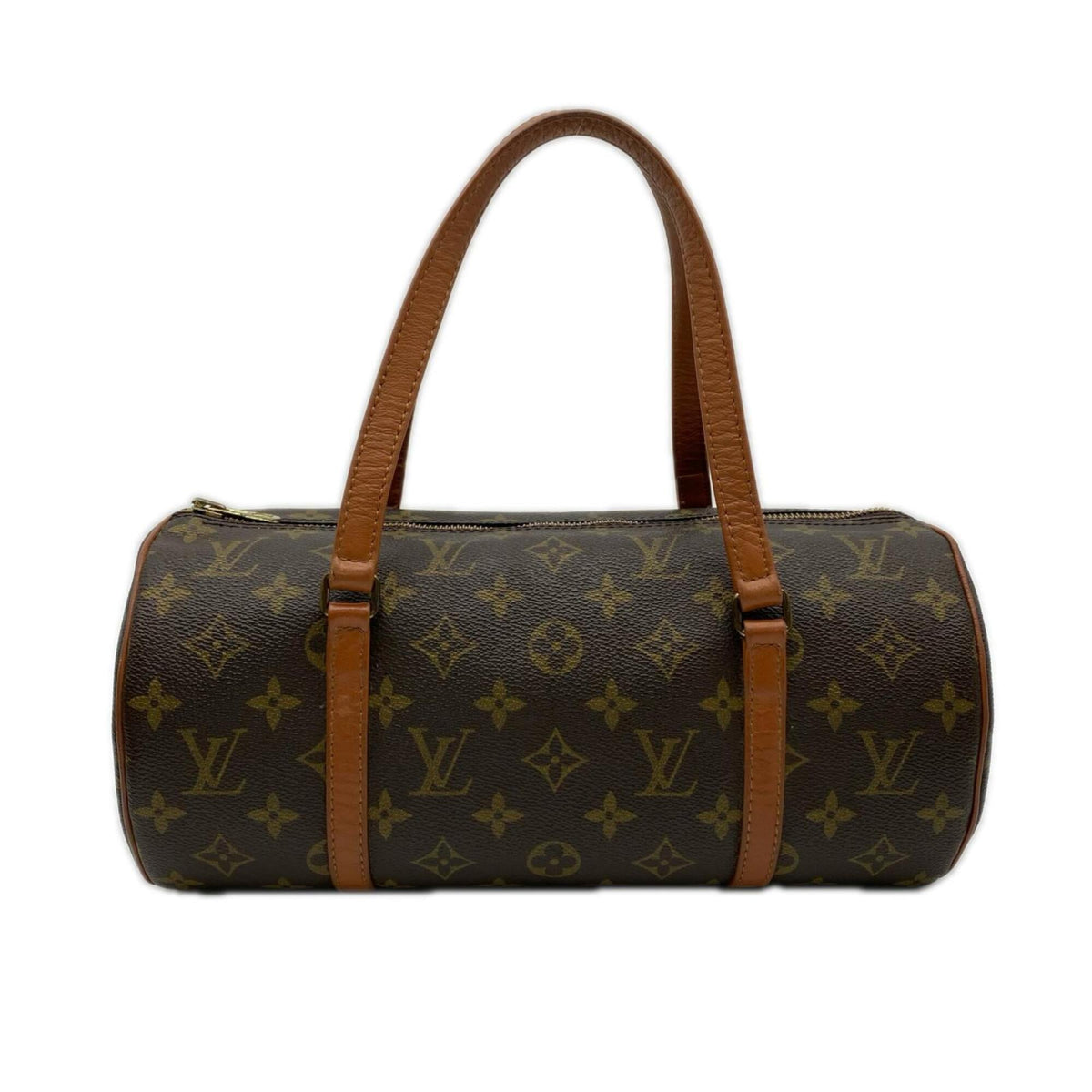 Louis Vuitton Monogram Beige Brown Coated Canvas Leather Handbag (Pre-Owned)