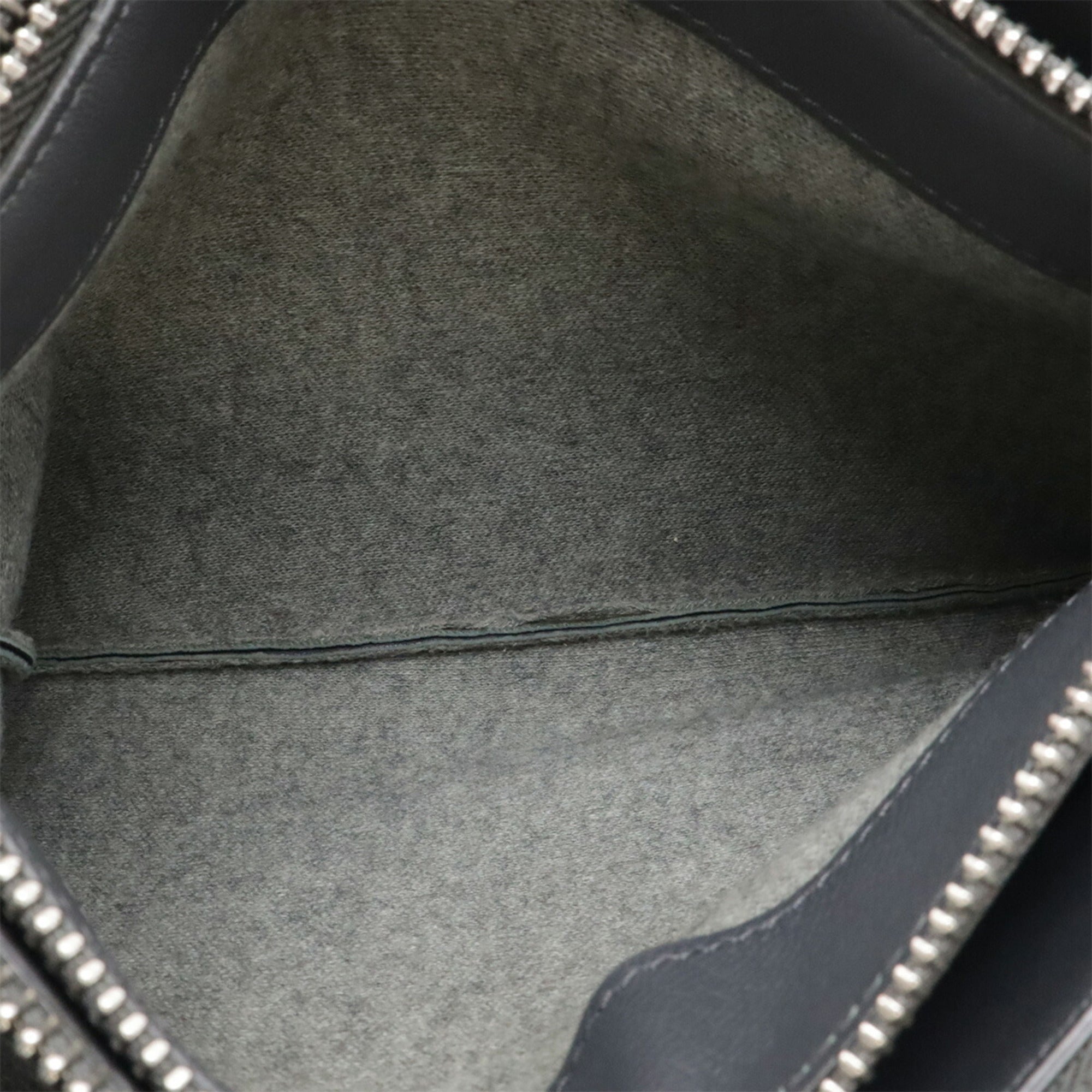 Celine Charcoal Gray Leather Pochette Pouch Shoulder Bag (Pre-Owned)