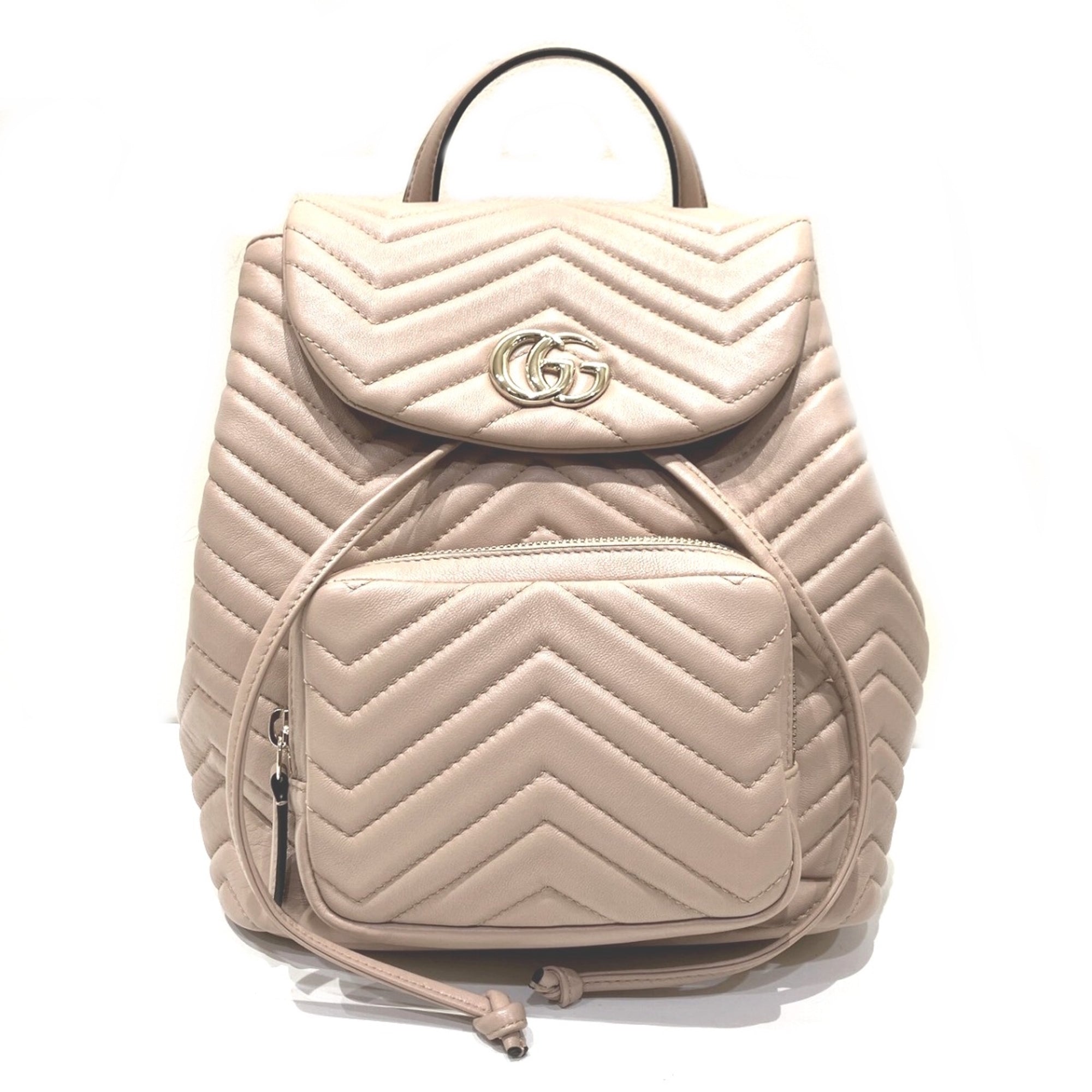Gucci Beige Leather Backpack (Pre-Owned)