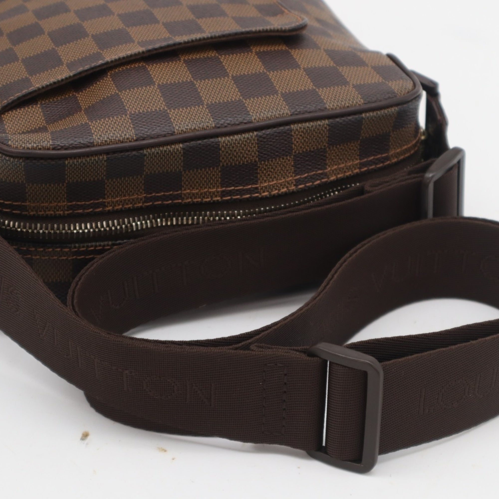 Louis Vuitton Damier Brown Coated Canvas Leather Shoulder Bag (Pre-Owned)
