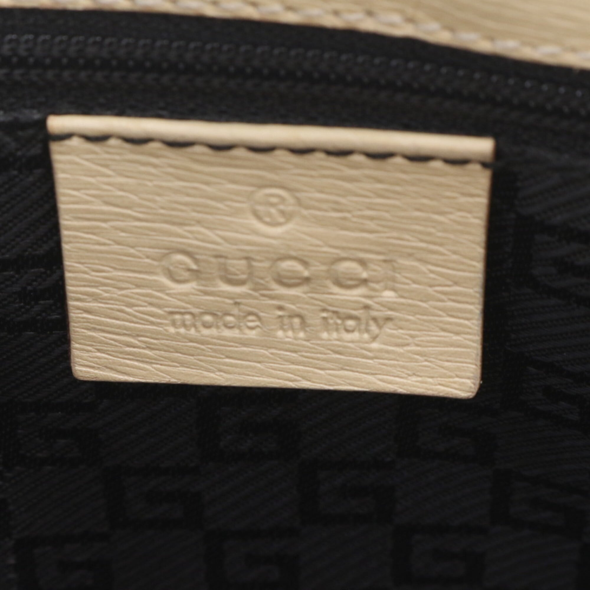 Gucci Beige Leather Handbag Shoulder Bag Tote Bag (Pre-Owned)