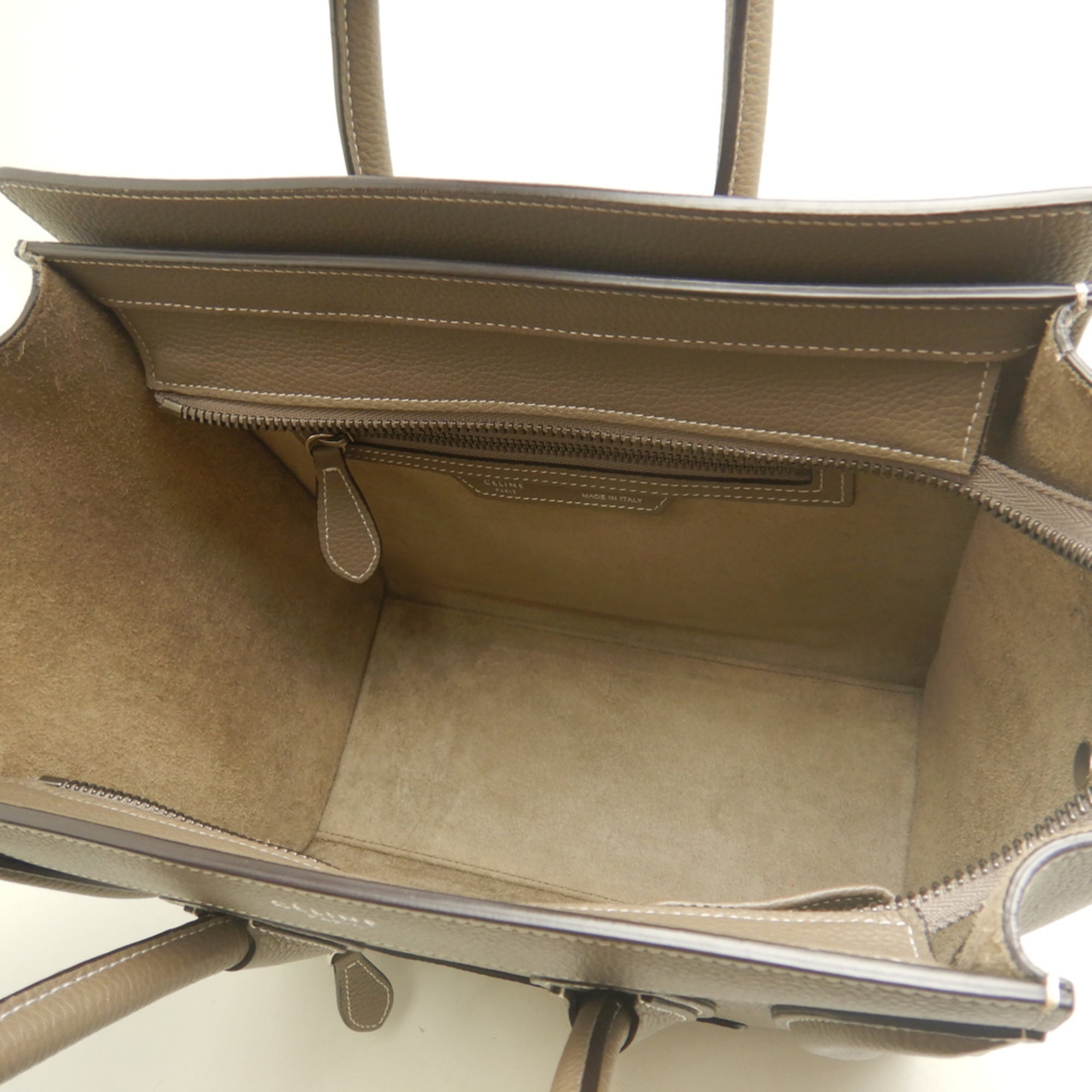 Celine Silver Leather Handbag (Pre-Owned)