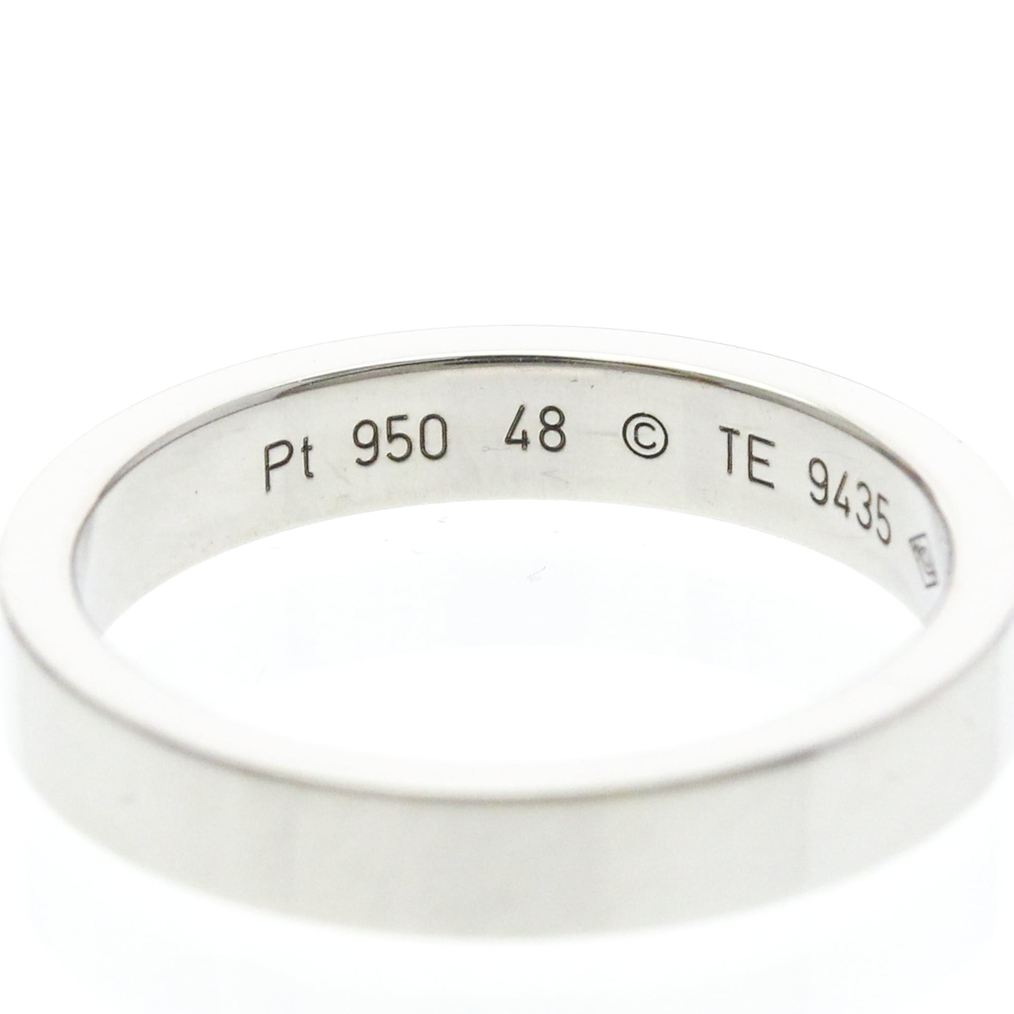 Cartier Band Ring Platinum / Diamond Silver Platinum Ring Jewelry (Pre-Owned)