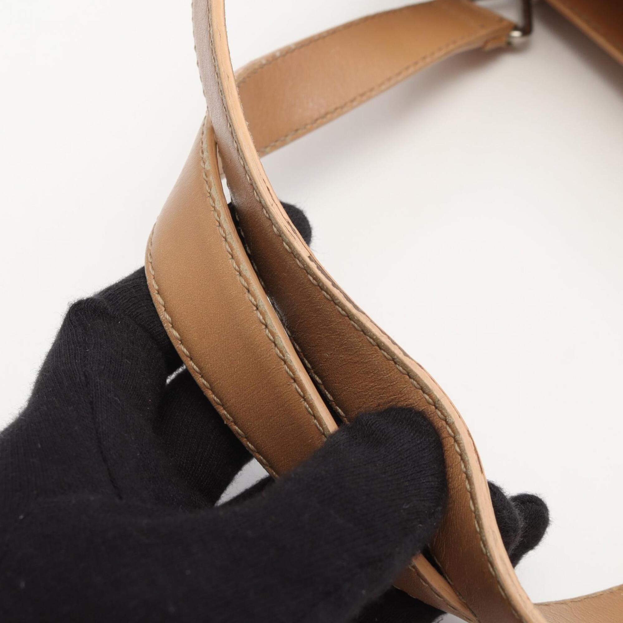 Christian Dior Trotter Beige Brown Canvas Leather Handbag (Pre-Owned)