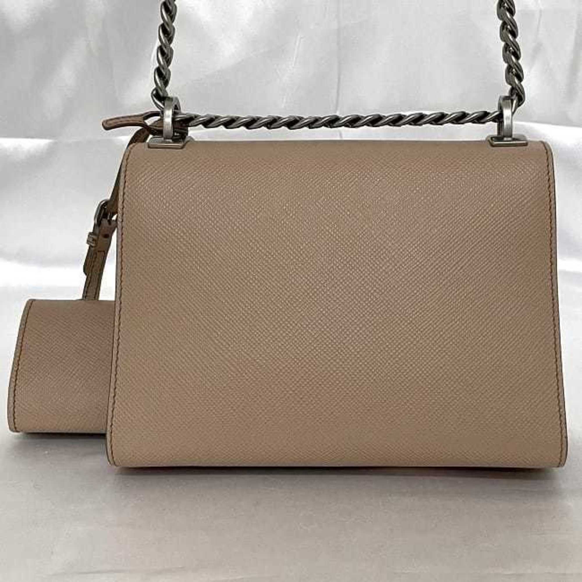Prada Beige Saffiano Shoulder Bag (Pre-Owned)
