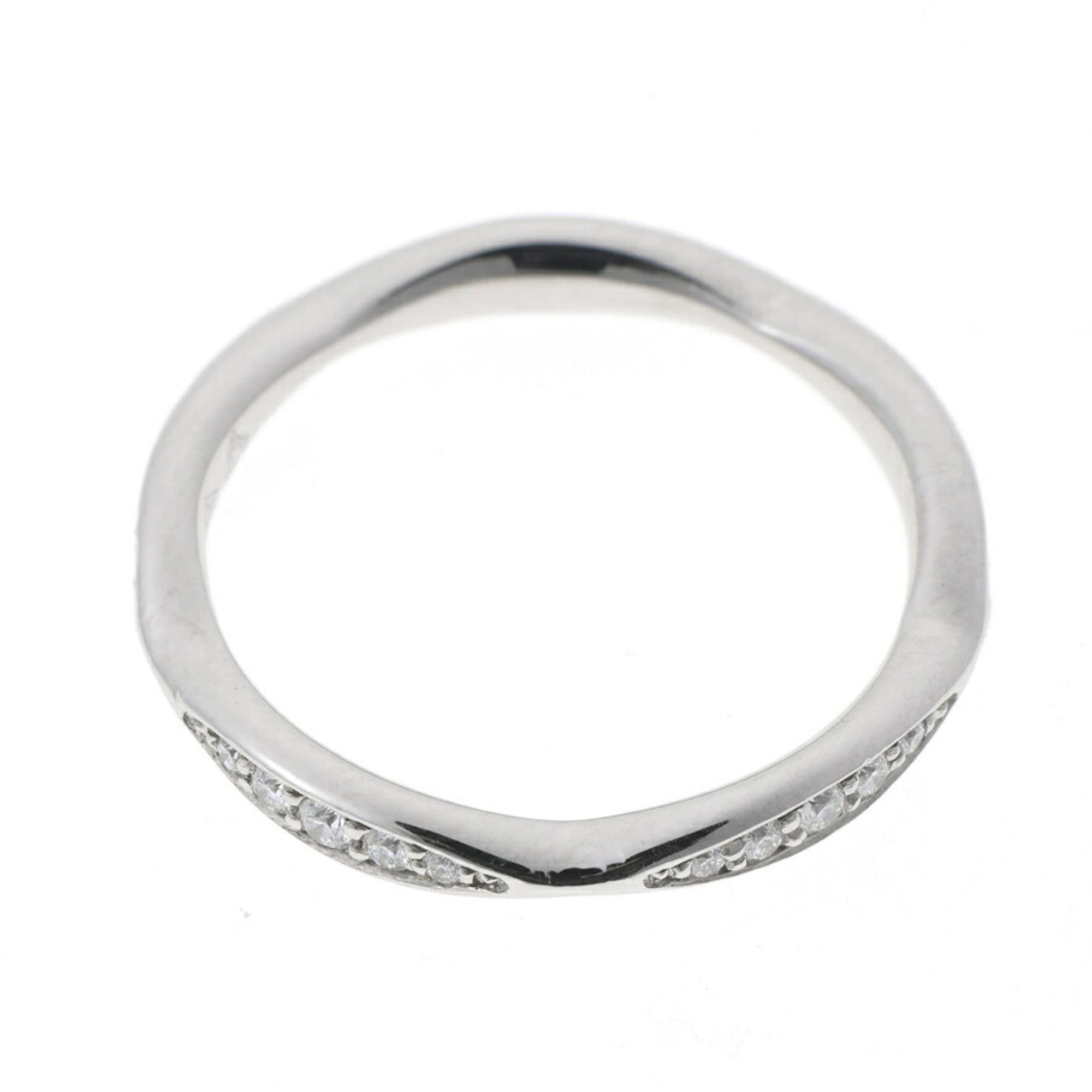 Chanel Platinum Platinum 950 Band Ring (Pre-Owned)