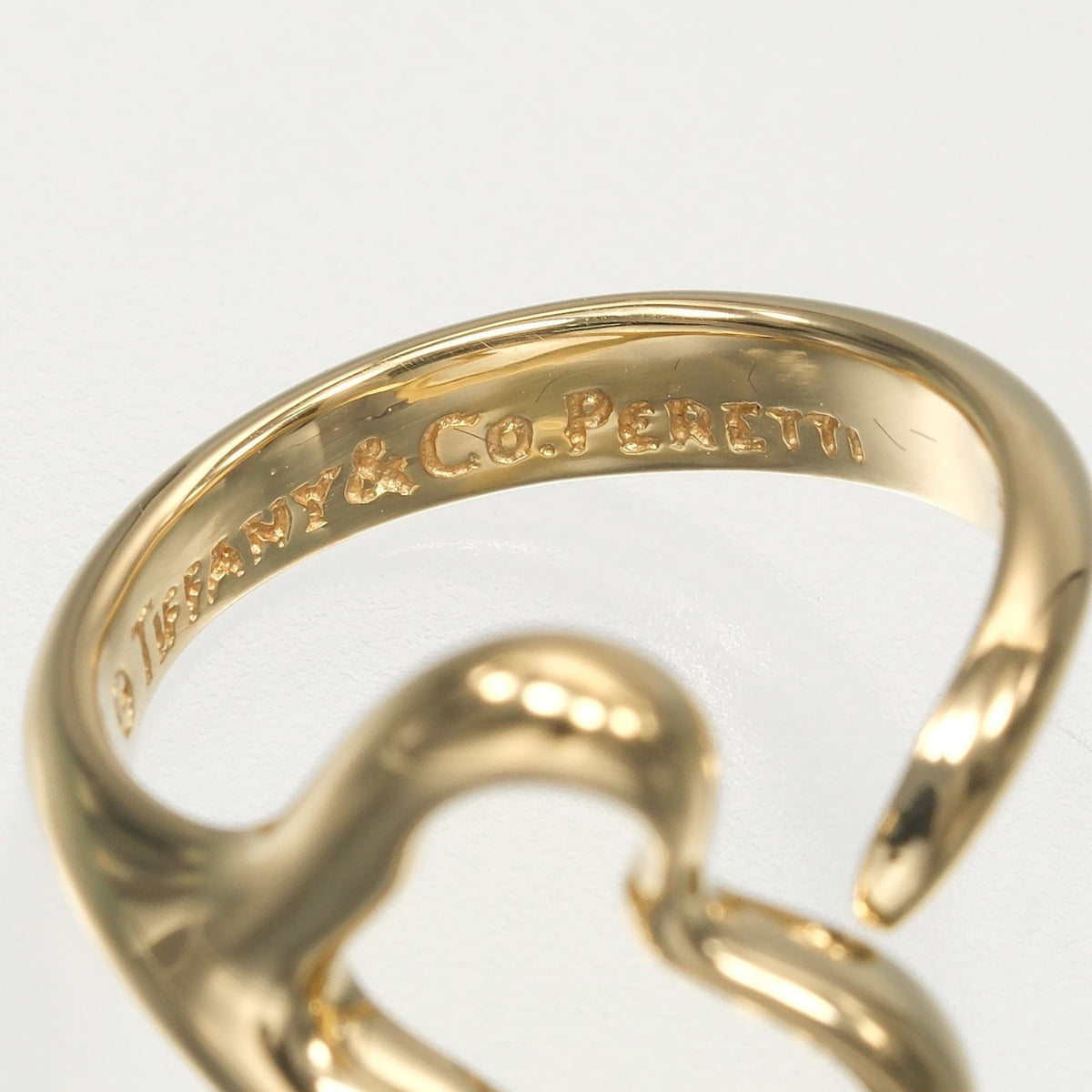 Tiffany Open Heart Yellow Gold (18K) Band Ring (Pre-Owned)