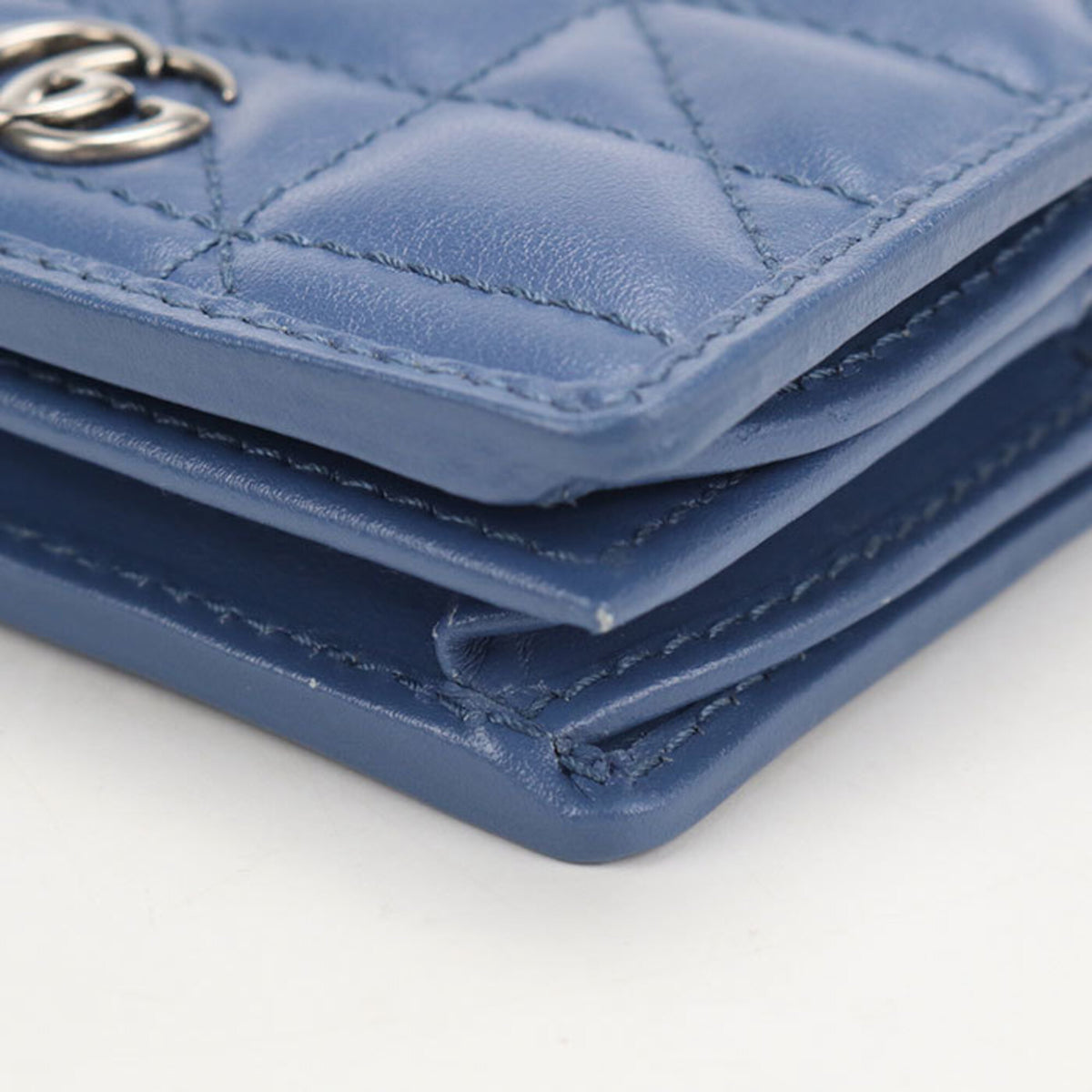 Gucci Blue Leather Wallet (Bi-Fold) (Pre-Owned)