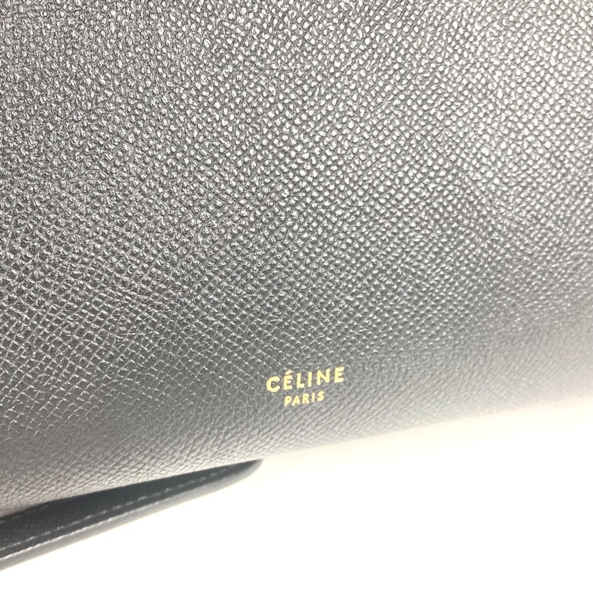 Celine Black Leather Handbag Shoulder Bag (Pre-Owned)