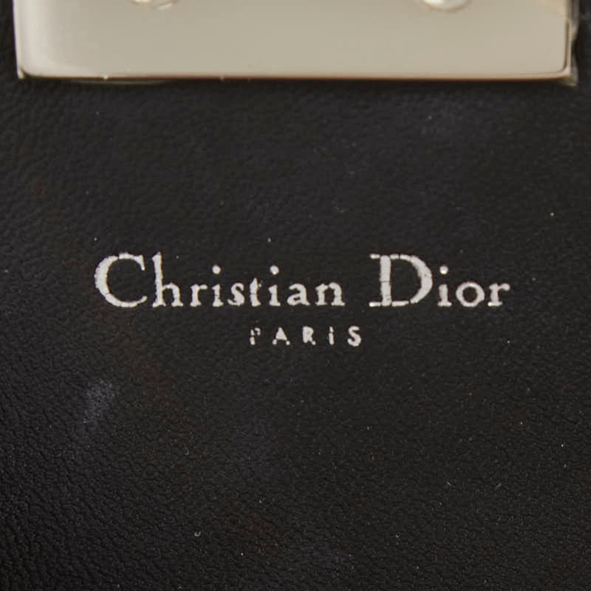 Christian Dior Black Pink Spangles Leather Shoulder Bag (Pre-Owned)