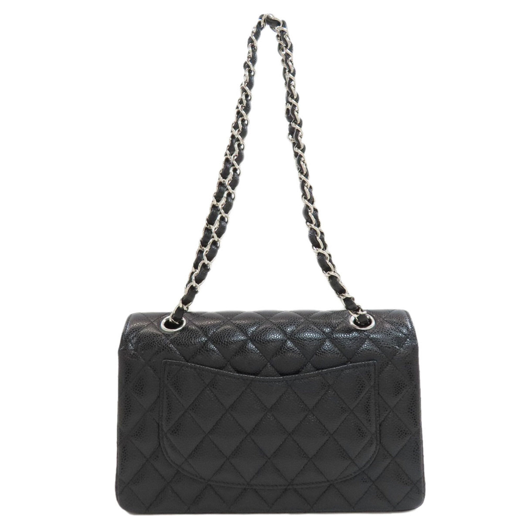 Chanel Matelasse Black Leather Shoulder Bag (Pre-Owned)