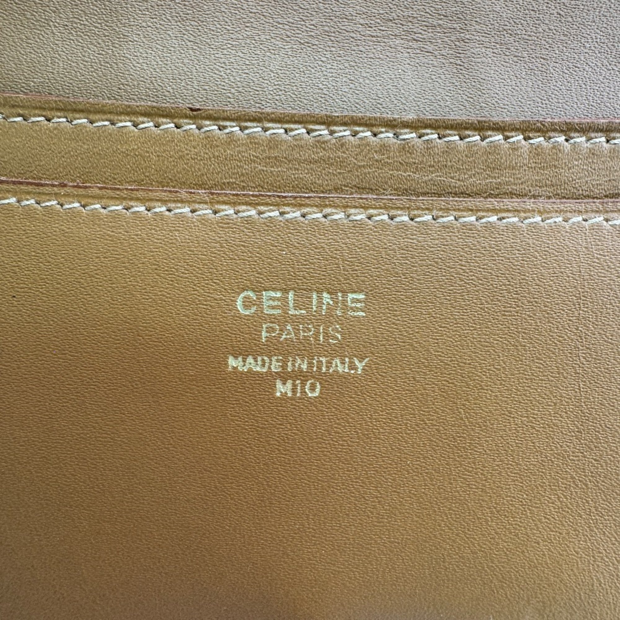 Celine Brown Leather Long Wallet (Bi-Fold) (Pre-Owned)