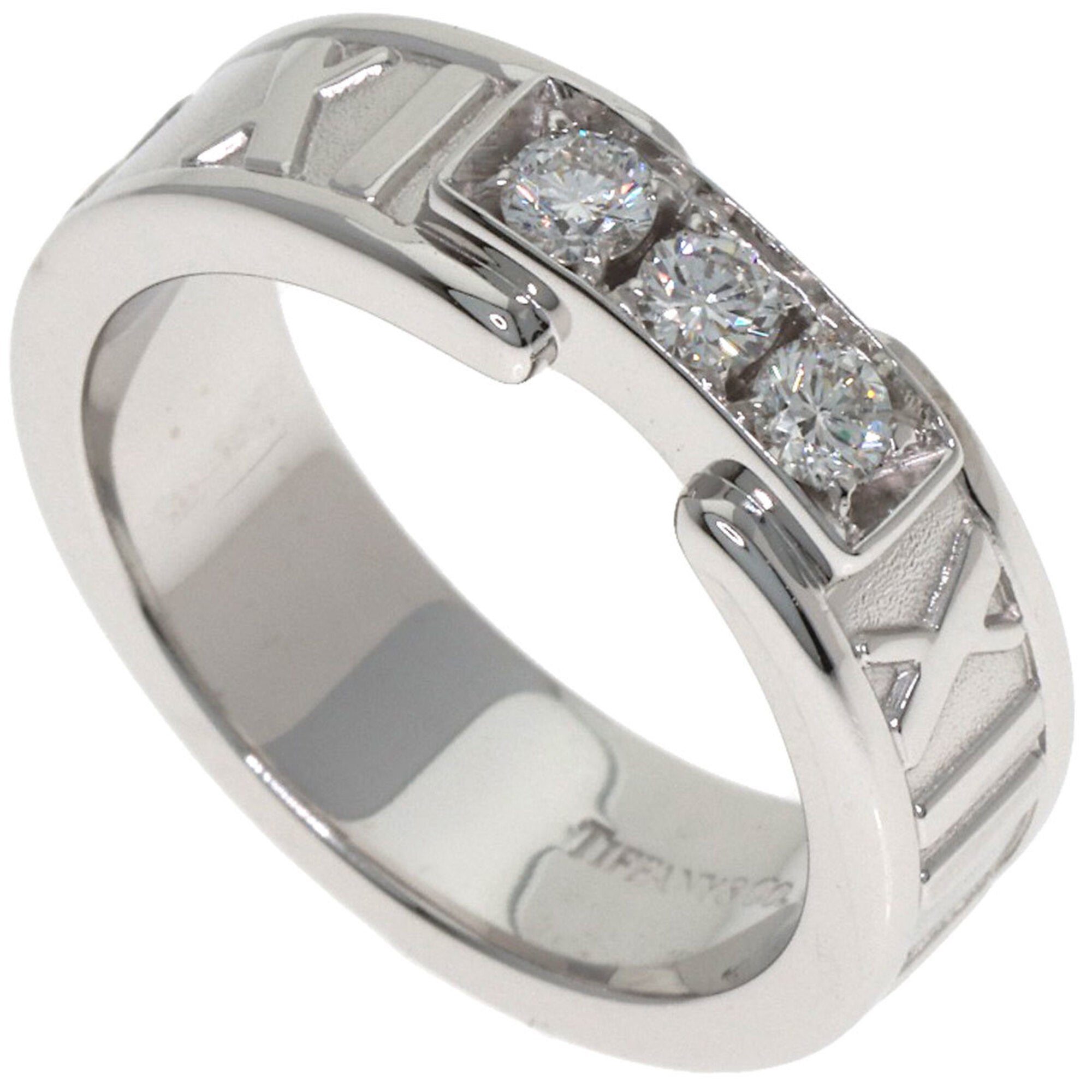 Tiffany Atlas White Gold (18K) Band Ring (Pre-Owned)