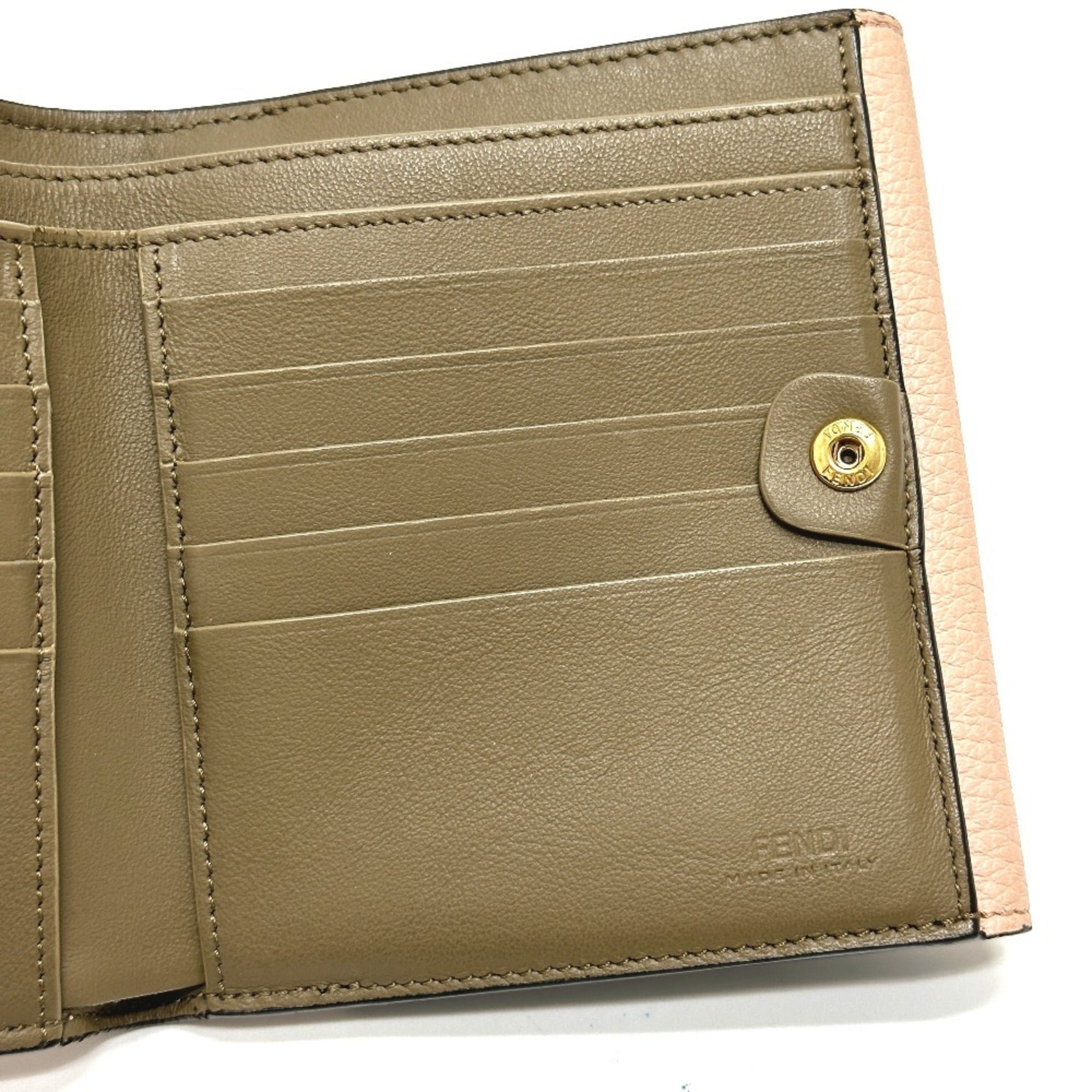 Fendi Pink Leather Wallet (Bi-Fold) (Pre-Owned)