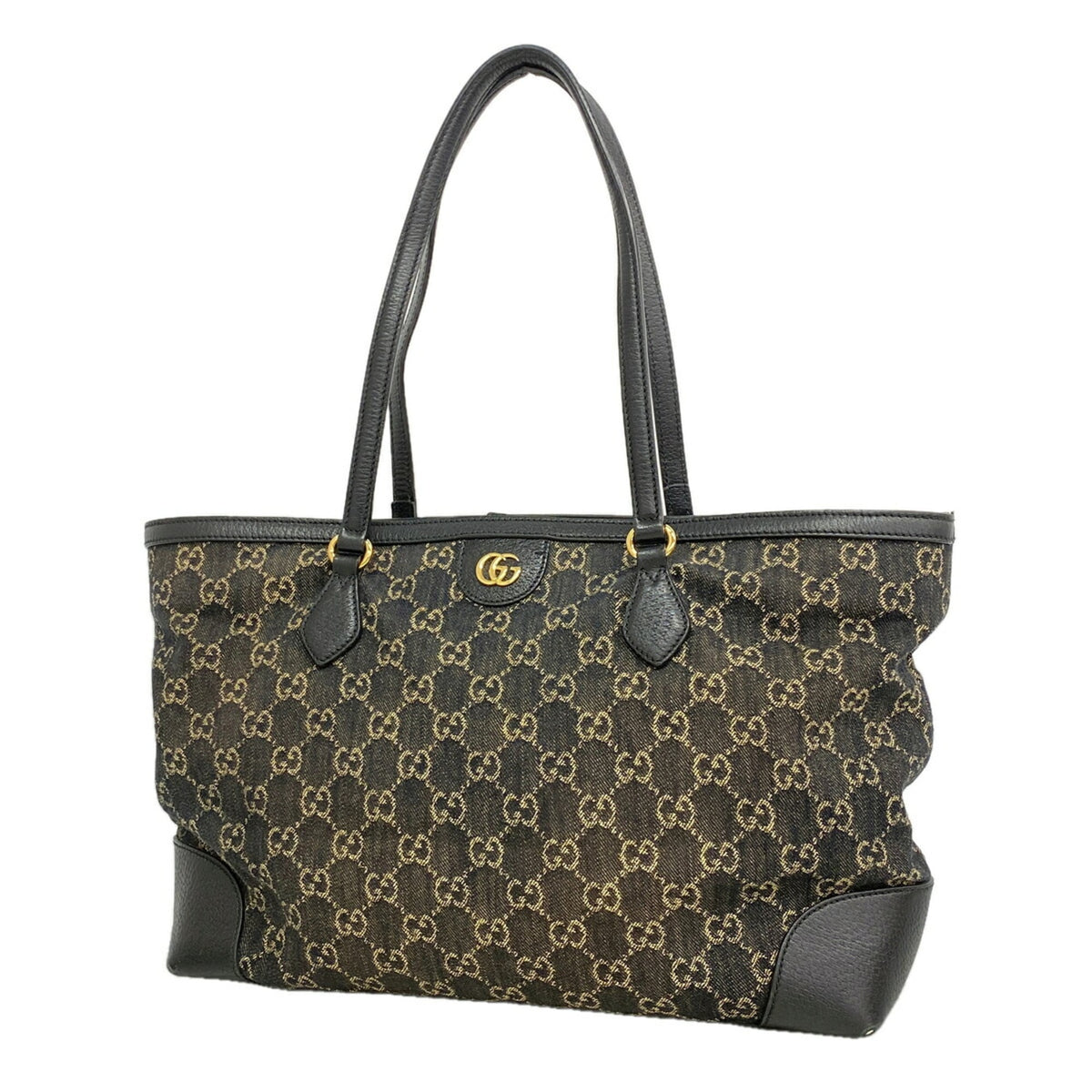 Gucci Navy Denim Tote Bag (Pre-Owned)