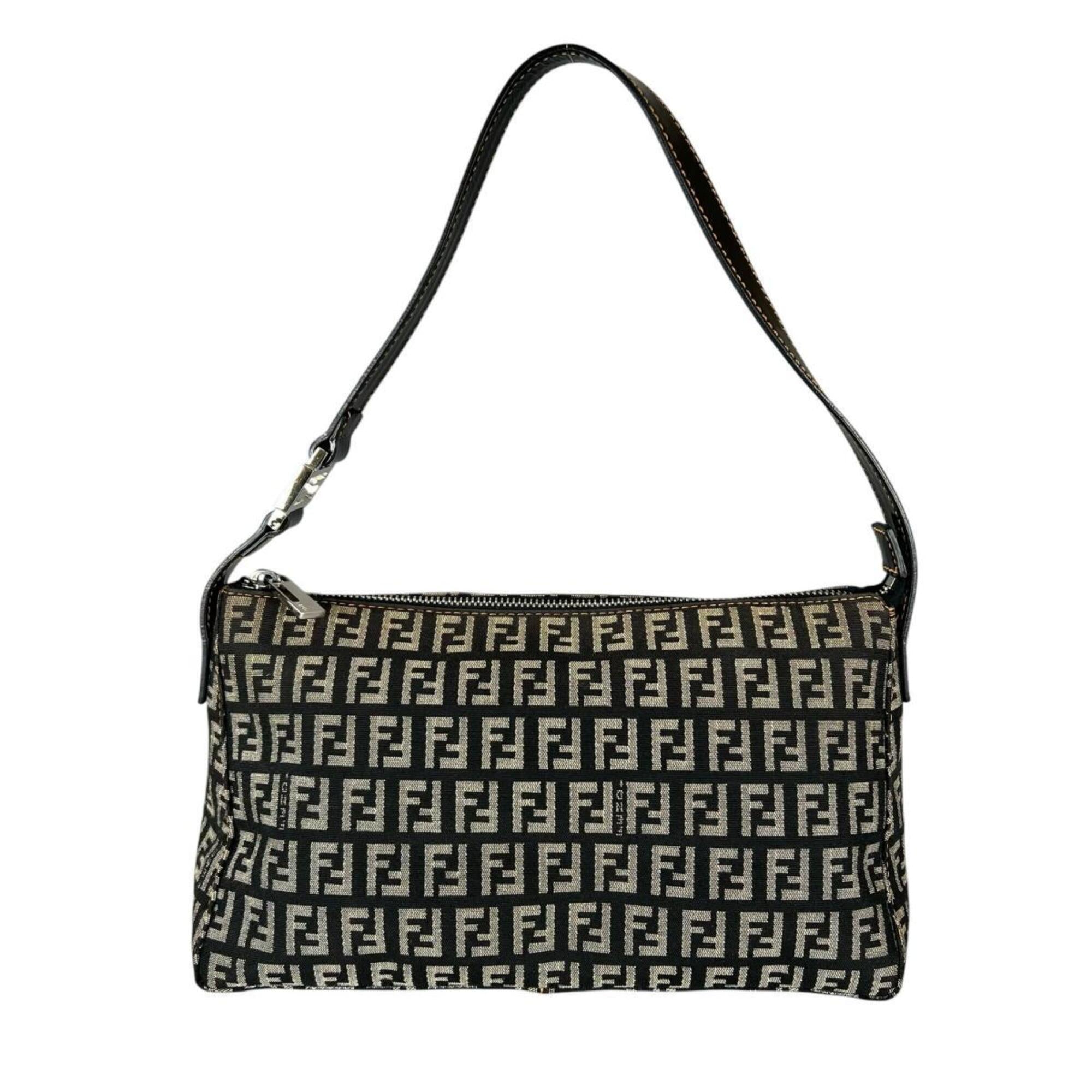 Fendi Gray Zucchino Nylon Shoulder Bag (Pre-Owned)