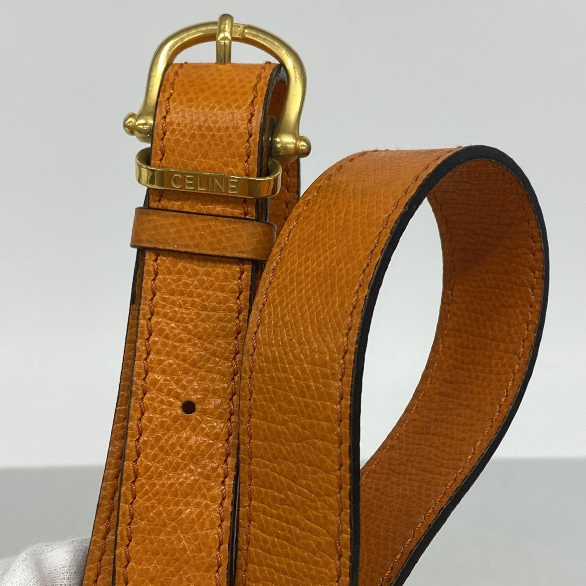 Celine Orange Leather Shoulder Bag (Pre-Owned)