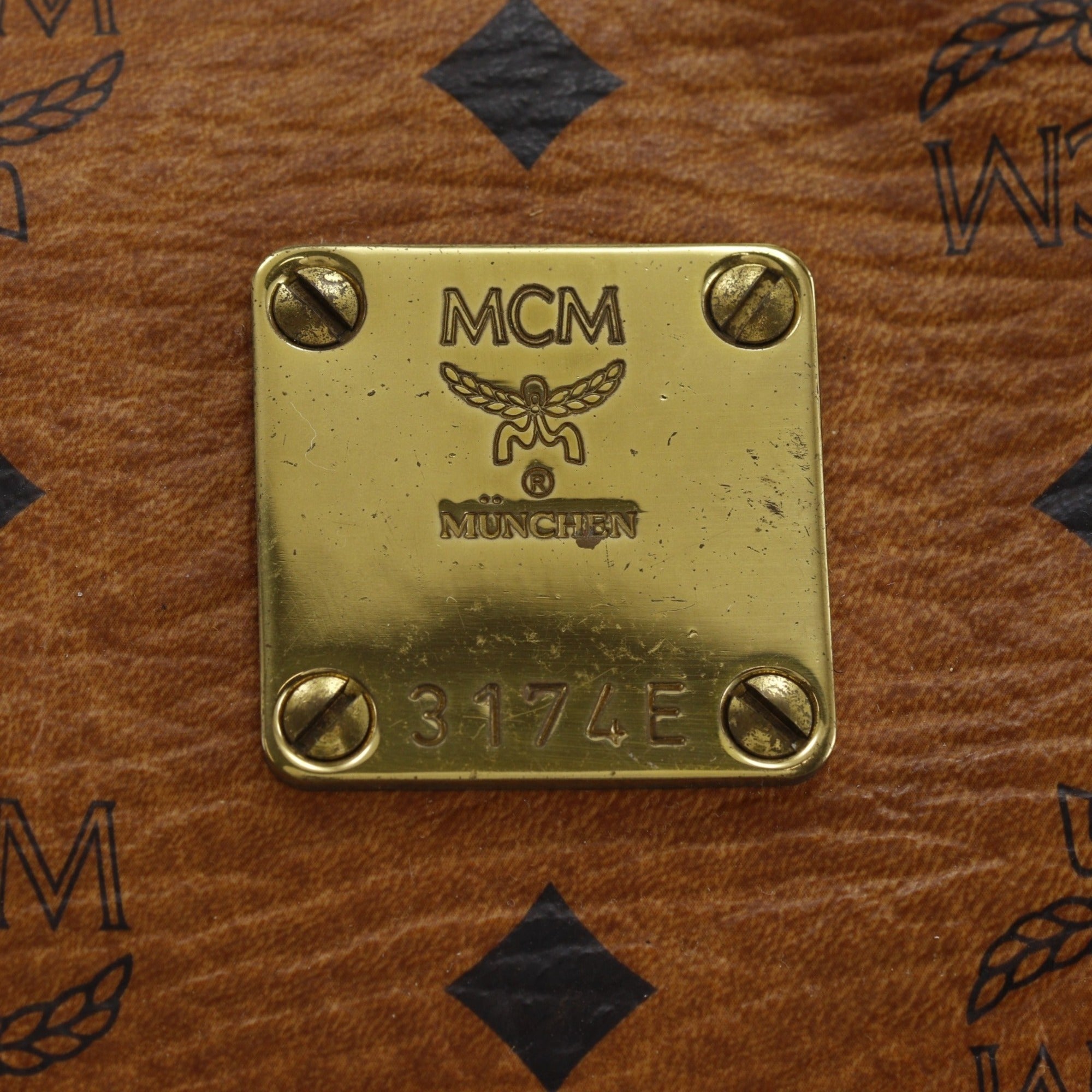 Mcm Brown Pvc Boston Bag Handbag (Pre-Owned)