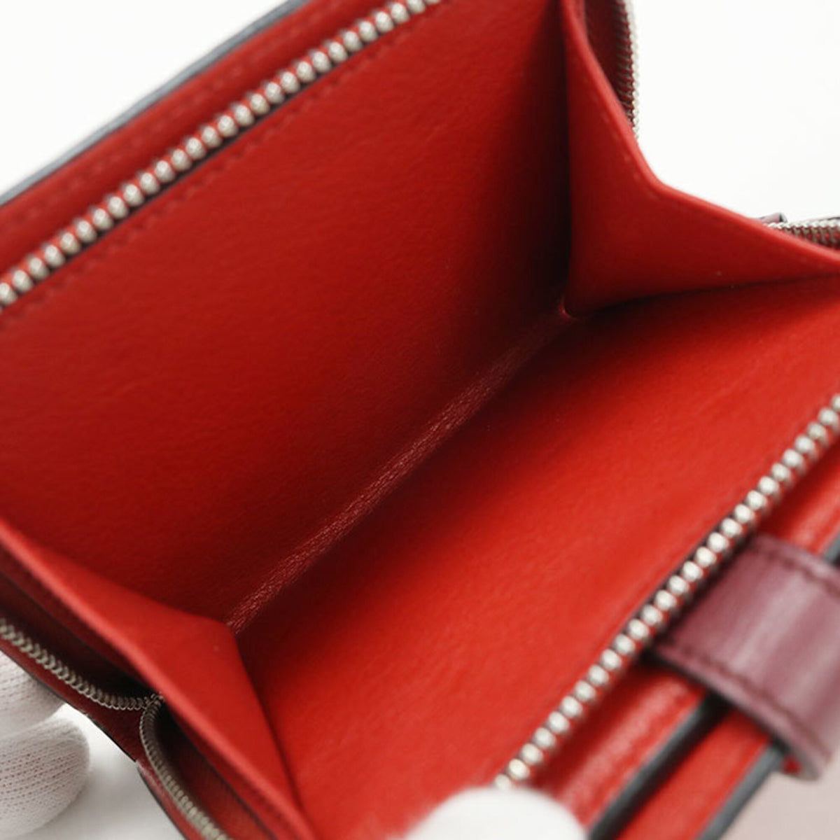Loewe Red Color Leather Wallet (Bi-Fold) (Pre-Owned)