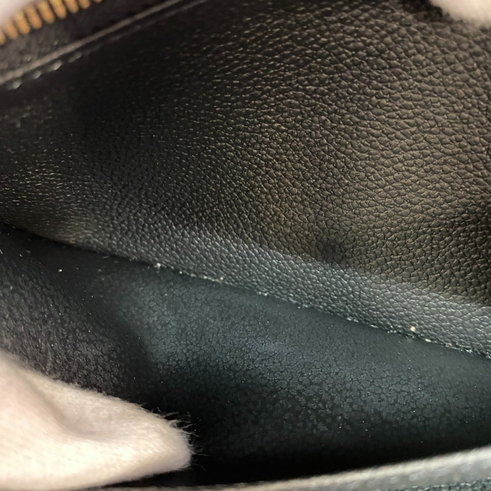 Louis Vuitton Noir Leather Long Wallet (Bi-Fold) (Pre-Owned)