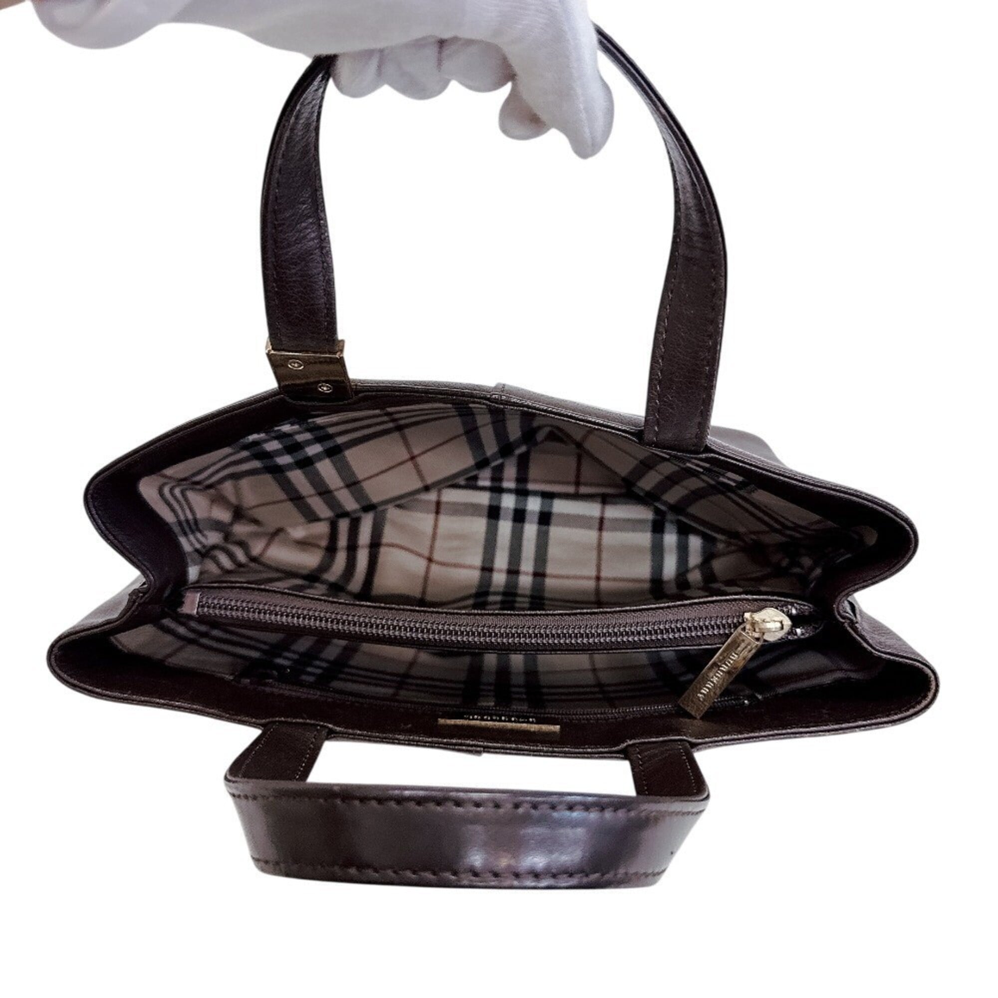 Burberry Brown Leather Handbag (Pre-Owned)