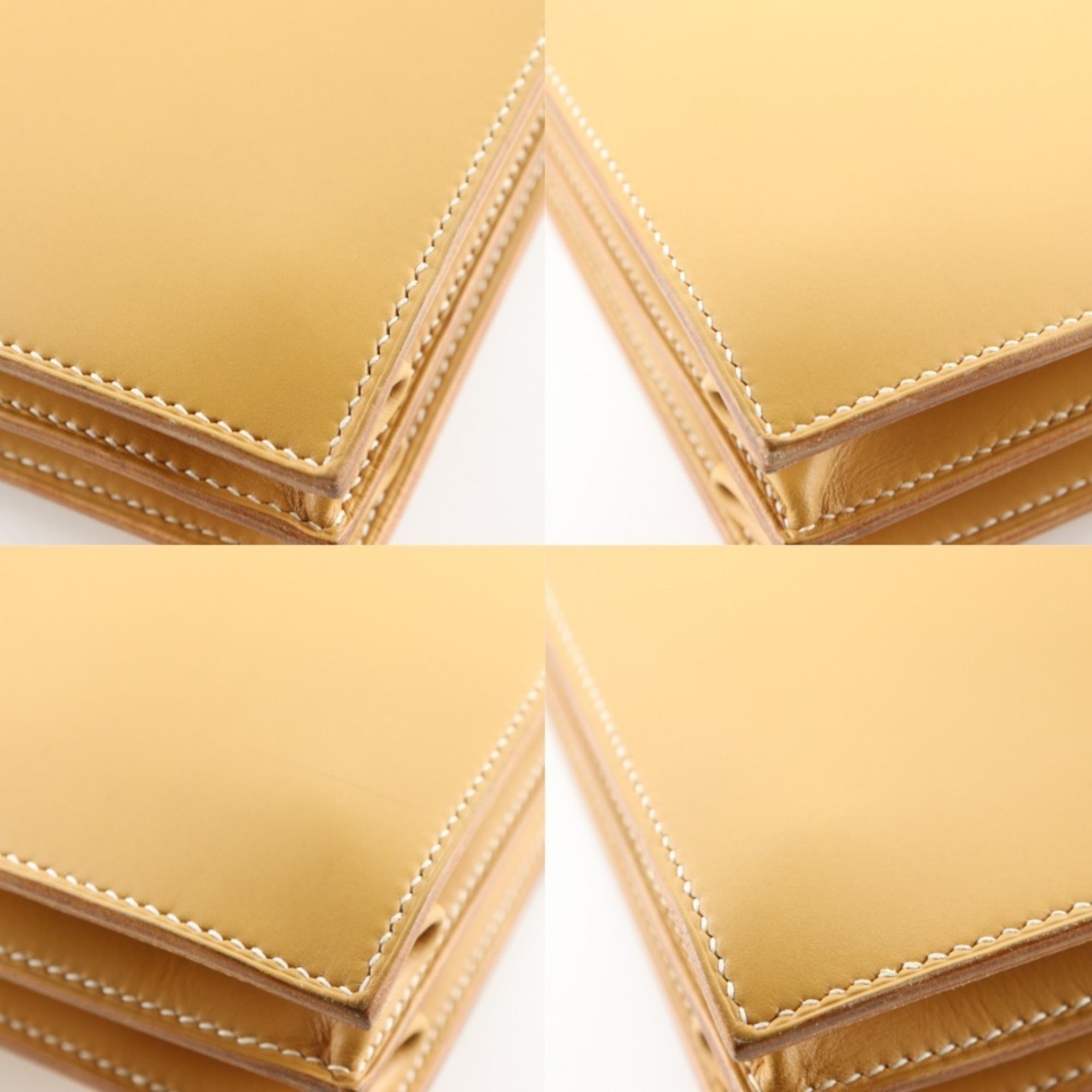 Hermes Sac A Depeche Brown Natural Yellow Box Calf Leather Briefcase (Pre-Owned)