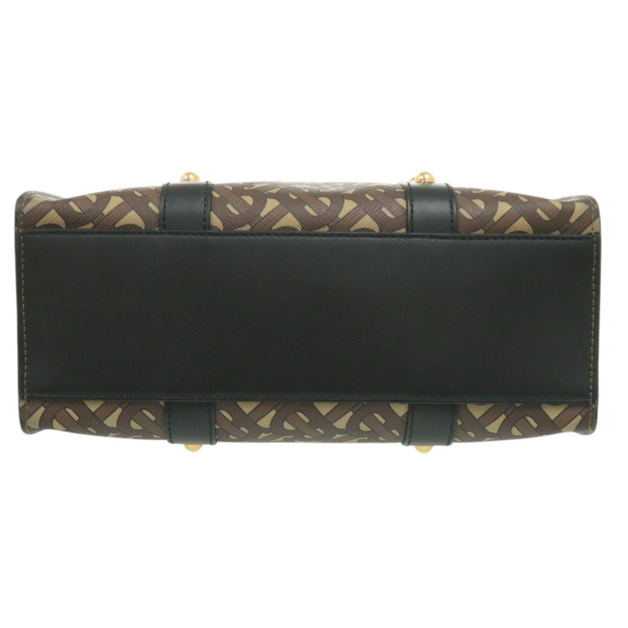 Burberry Black Brown Pvc Handbag Tote Bag (Pre-Owned)