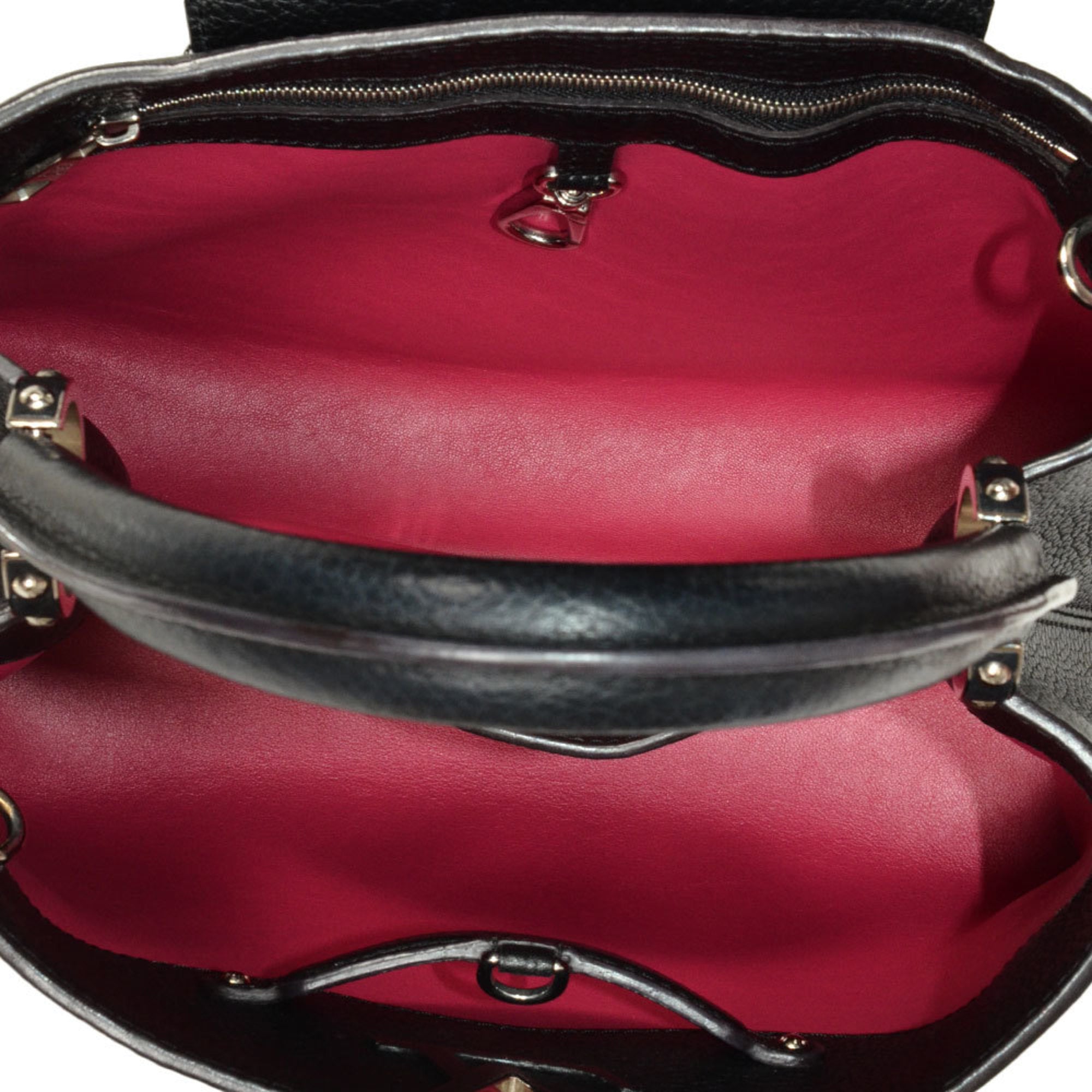Louis Vuitton Black Noir Leather Handbag (Pre-Owned)