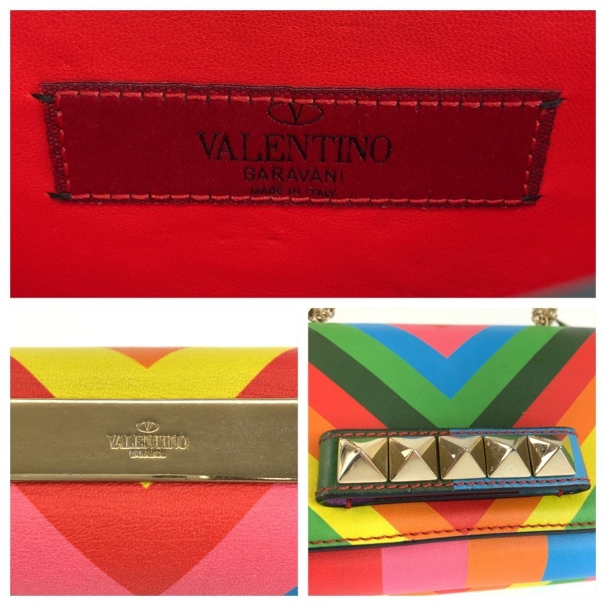 Valentino Multi-Color Leather Shoulder Bag (Pre-Owned)
