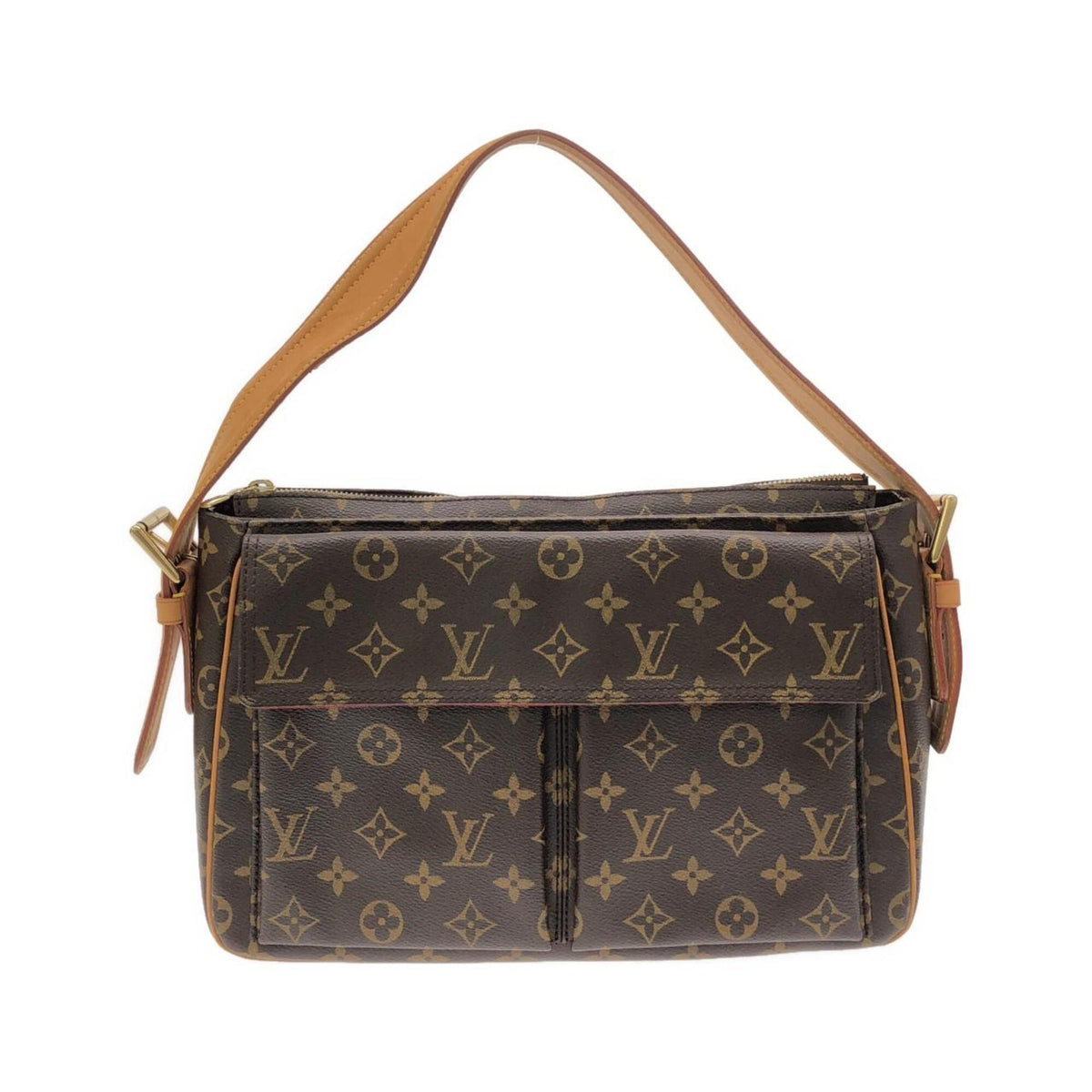Louis Vuitton Brown Coated Canvas Shoulder Bag (Pre-Owned)