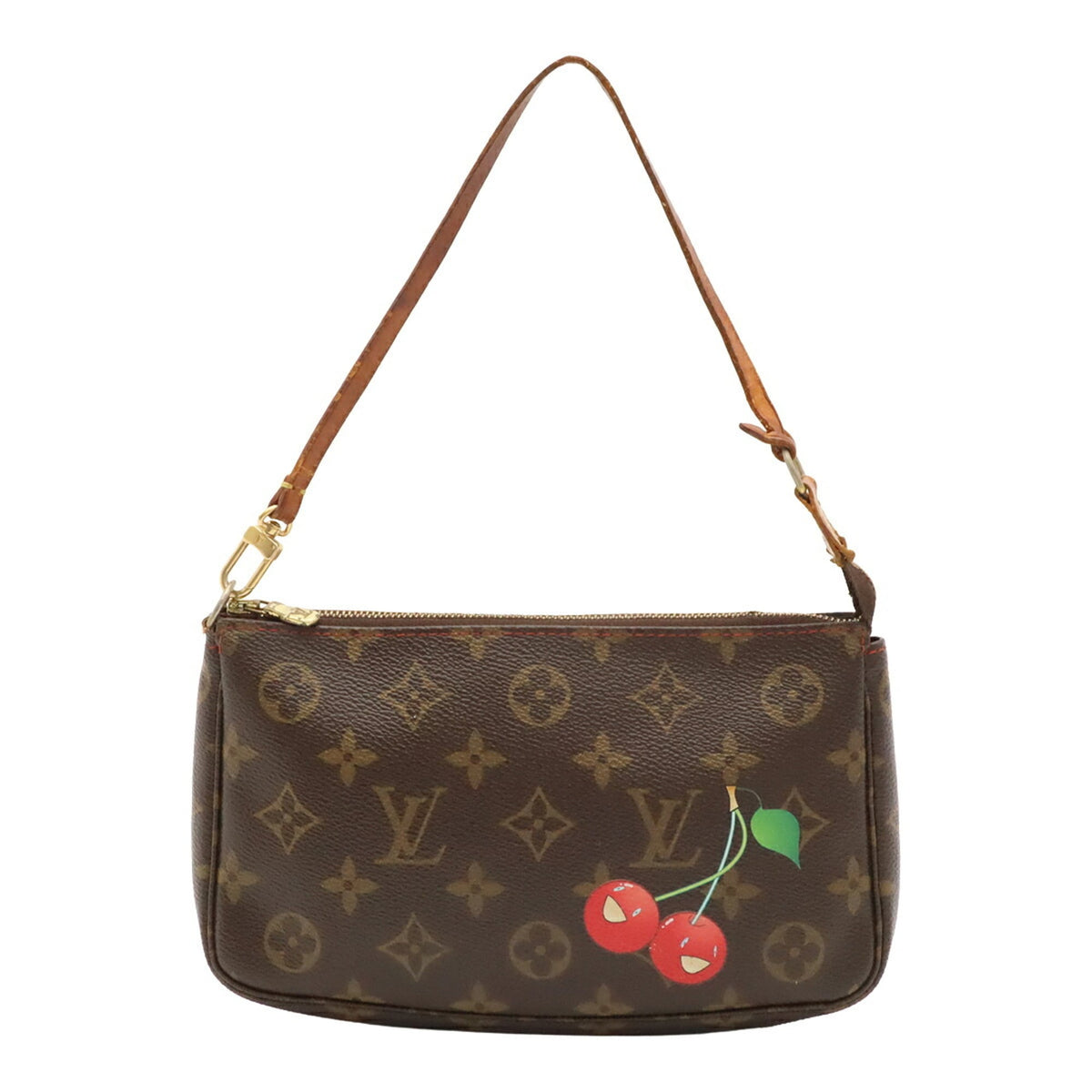 Louis Vuitton Brown Monogram Cherry Monogram Handbag Pochette (Pre-Owned)