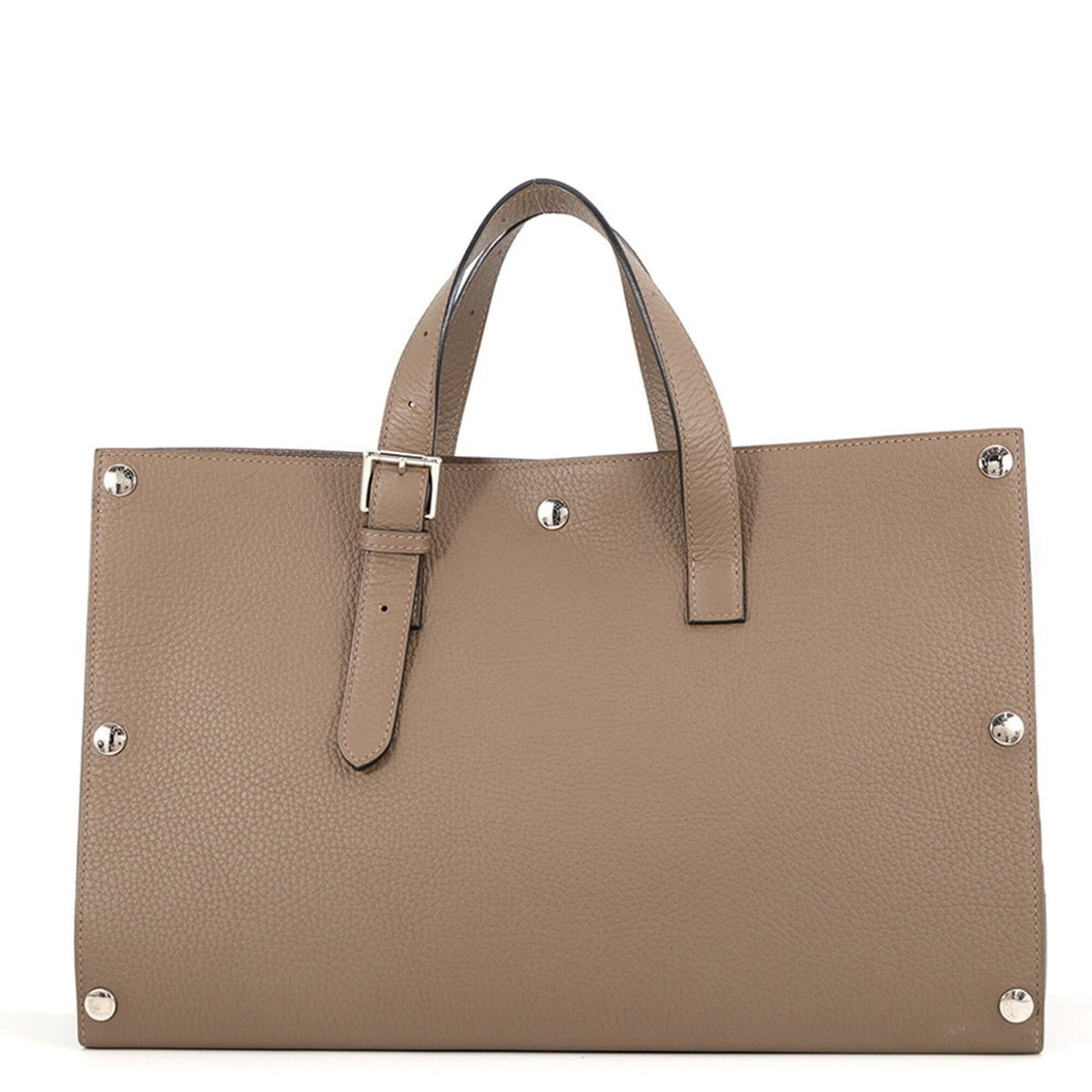 Hermes Etoupe Gray Taurillon Clemence Leather Handbag (Pre-Owned)