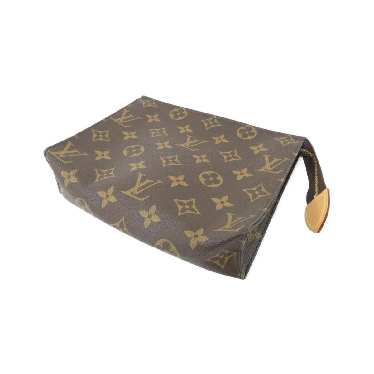 Louis Vuitton Marron Coated Canvas Handbag Pouch (Pre-Owned)