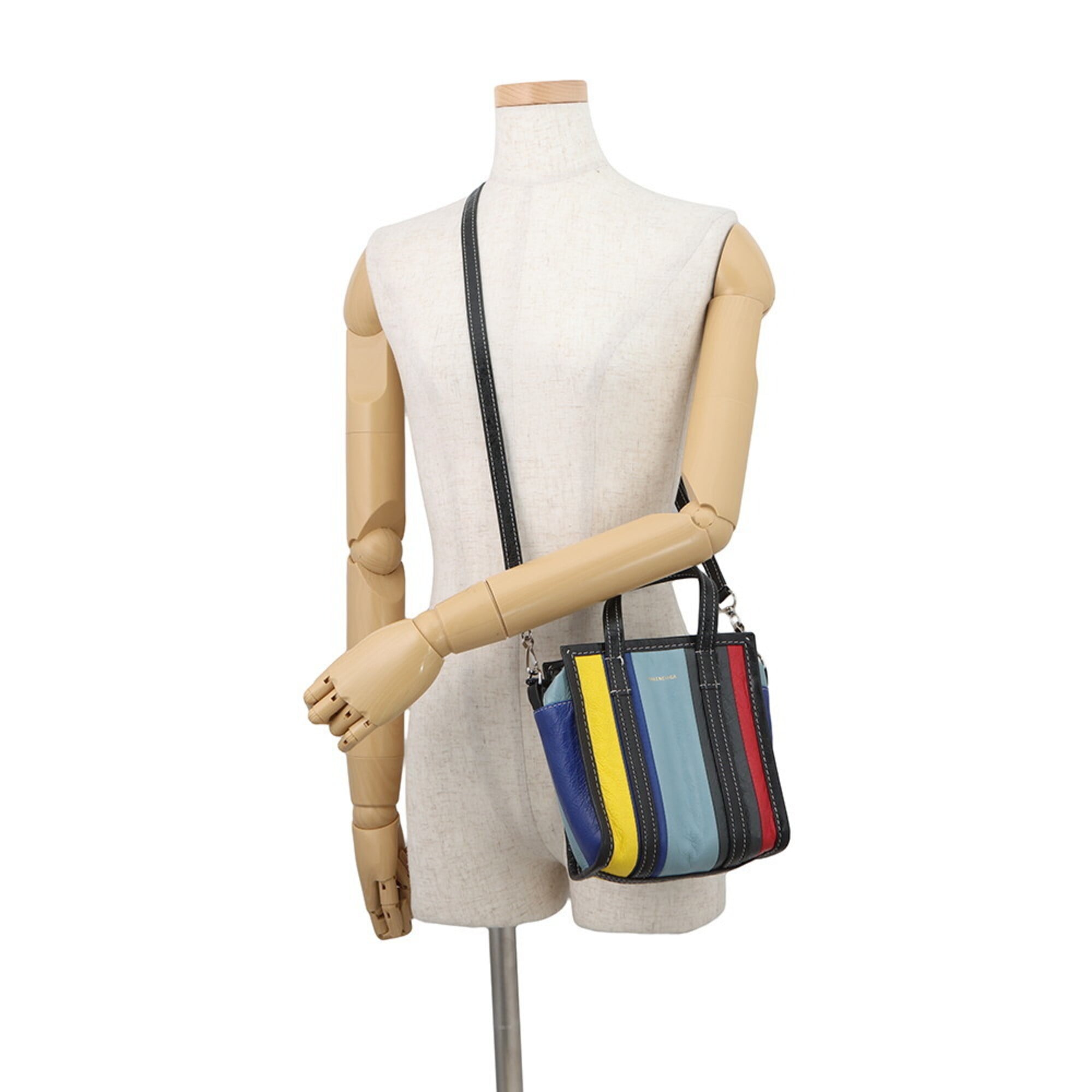 Balenciaga Black Multi-Color Leather Handbag Shoulder Bag (Pre-Owned)