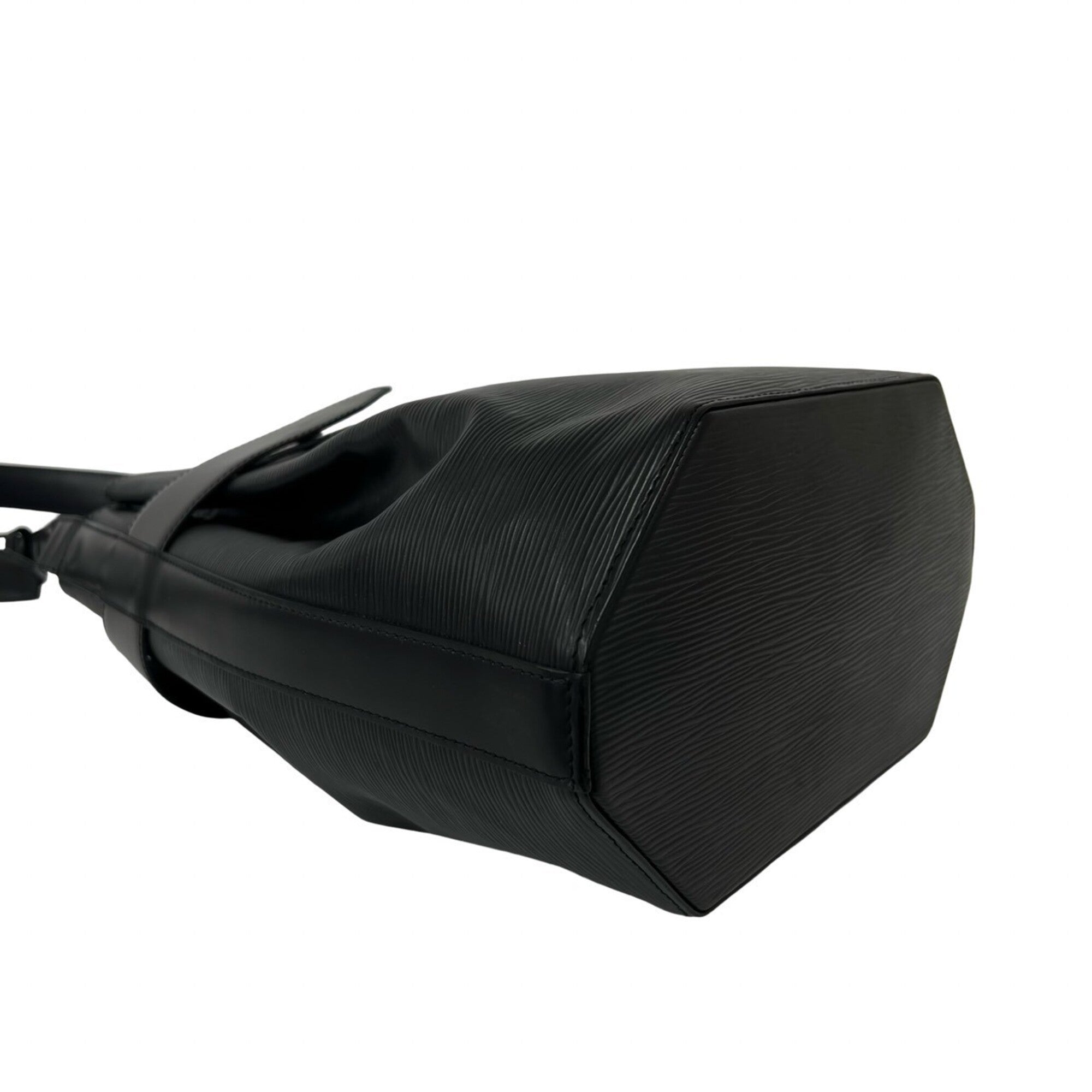 Louis Vuitton Black Leather Shoulder Bag (Pre-Owned)
