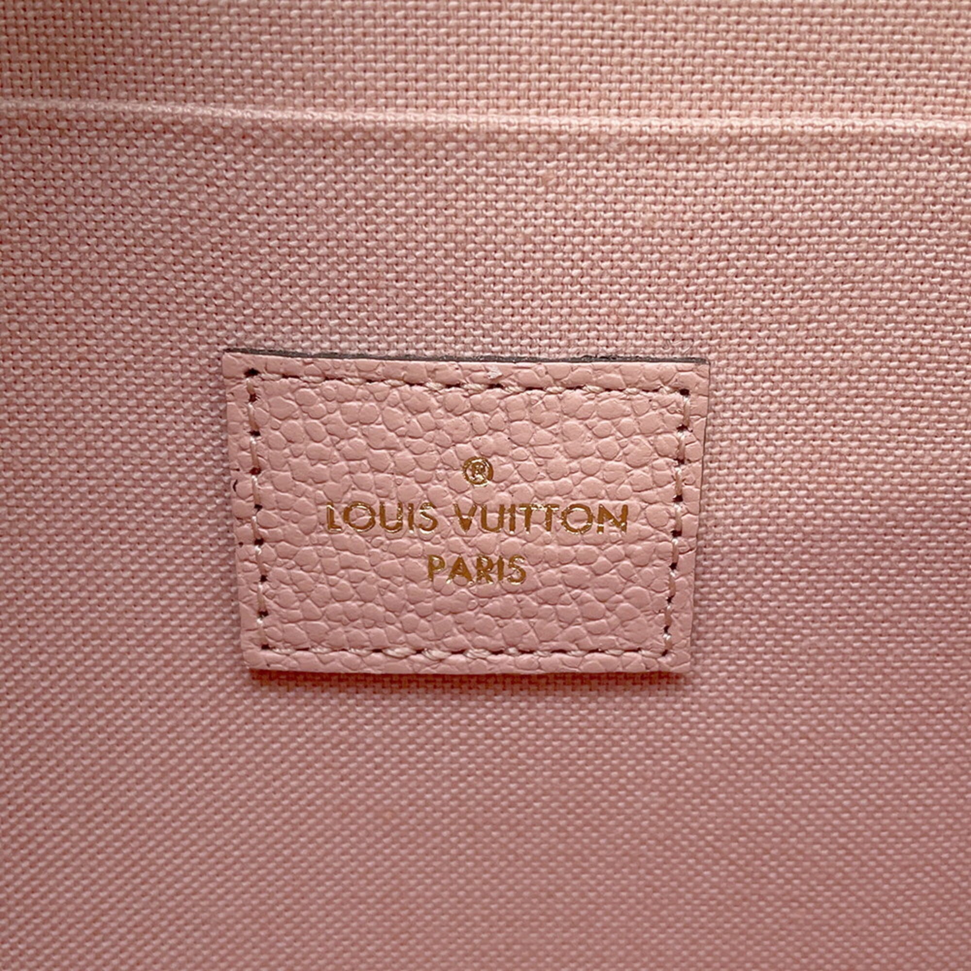 Louis Vuitton Monogram Empreinte Rose Poudre Monogram Empreinte Chain/Shoulder Wallet (Pre-Owned)