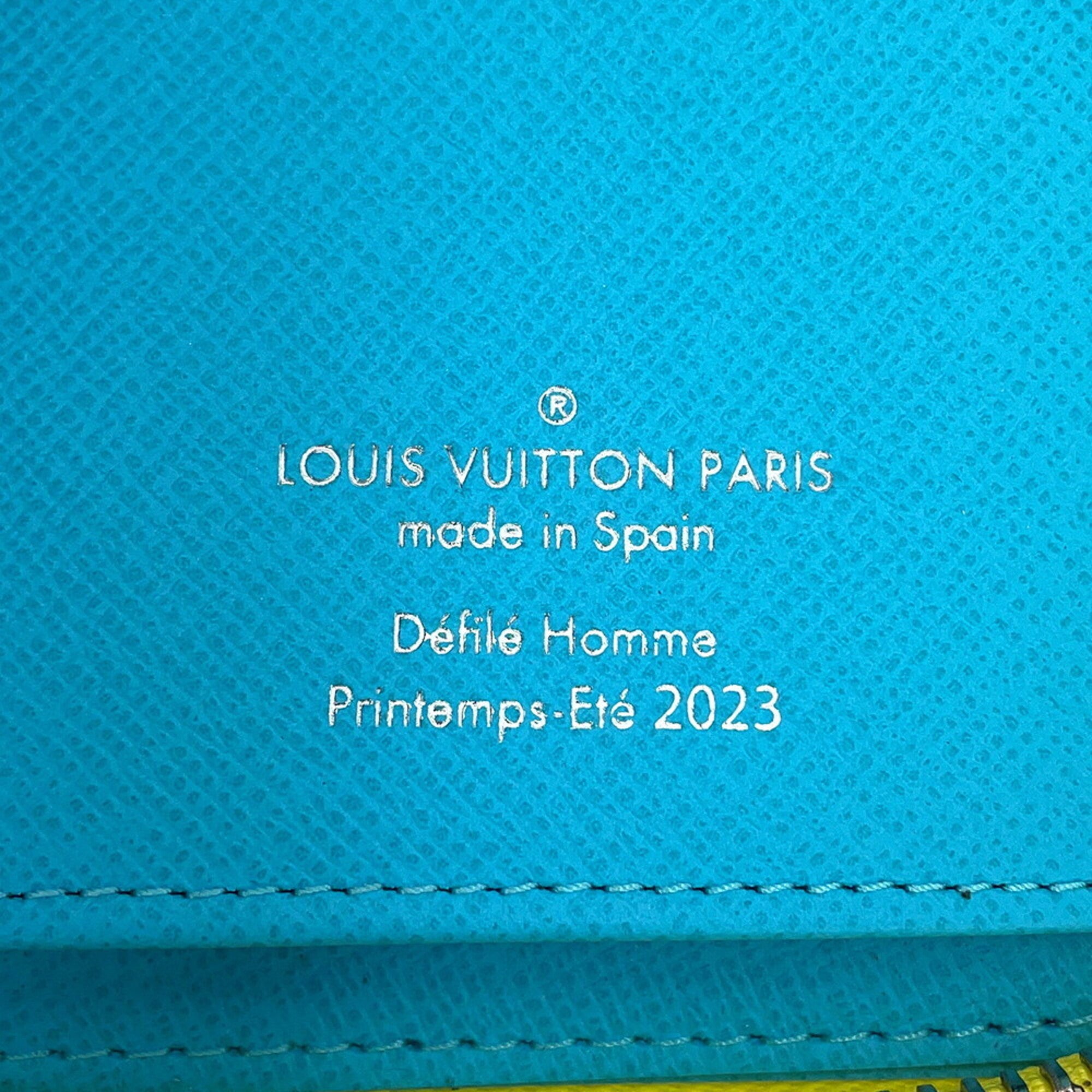 Louis Vuitton Blue Yellow Monogram Long Wallet (Bi-Fold) (Pre-Owned)
