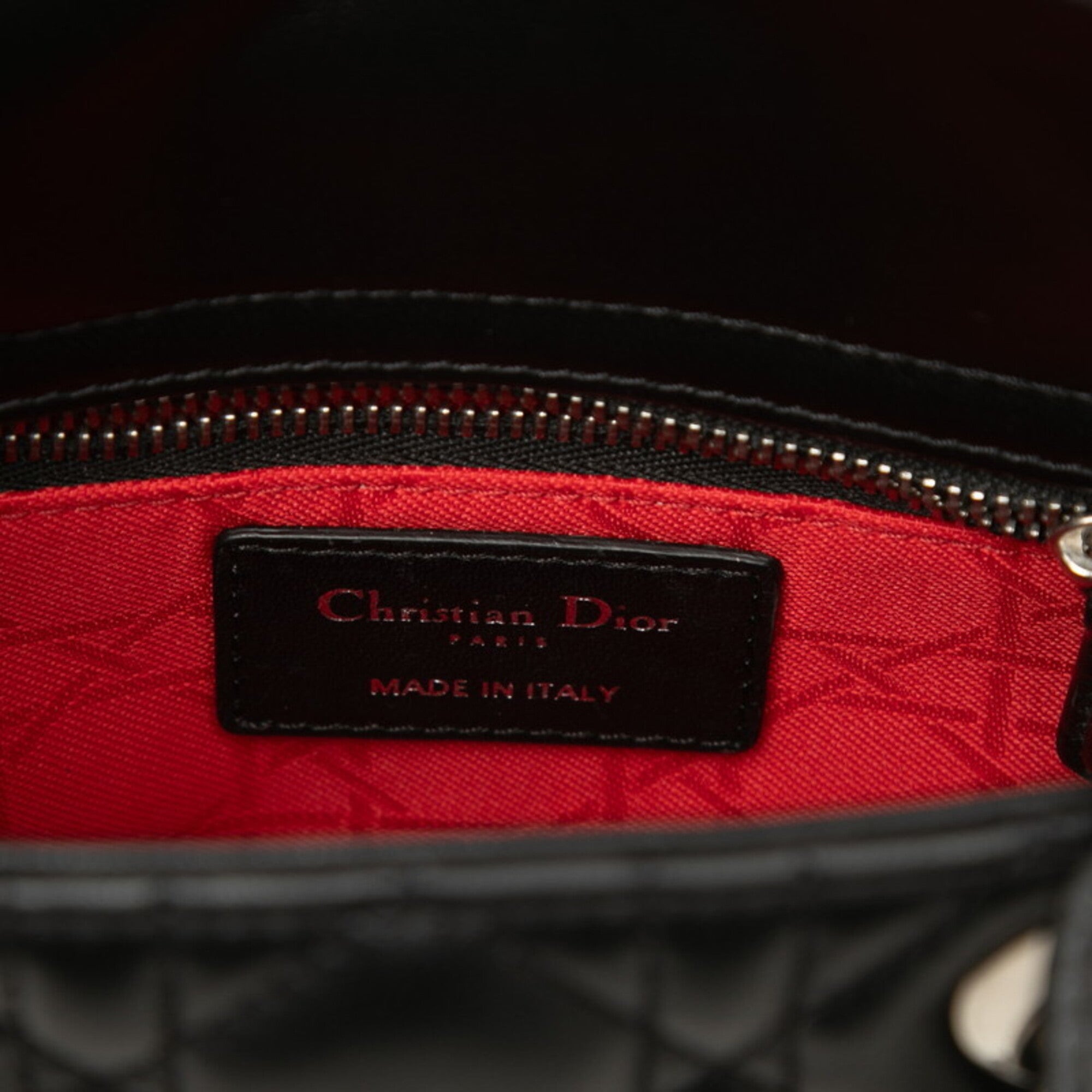 Christian Dior Black Leather Handbag Shoulder Bag (Pre-Owned)