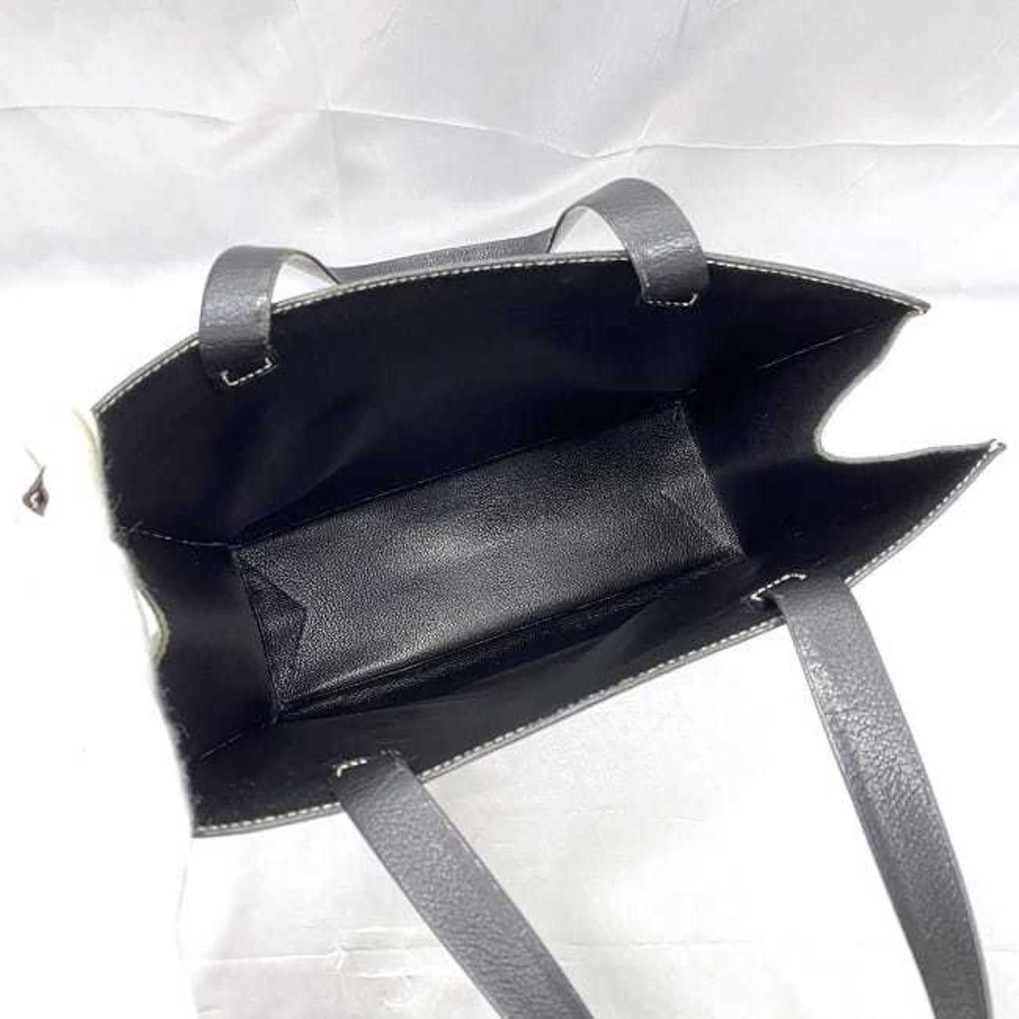 Hermes Black Leather Tote Bag (Pre-Owned)