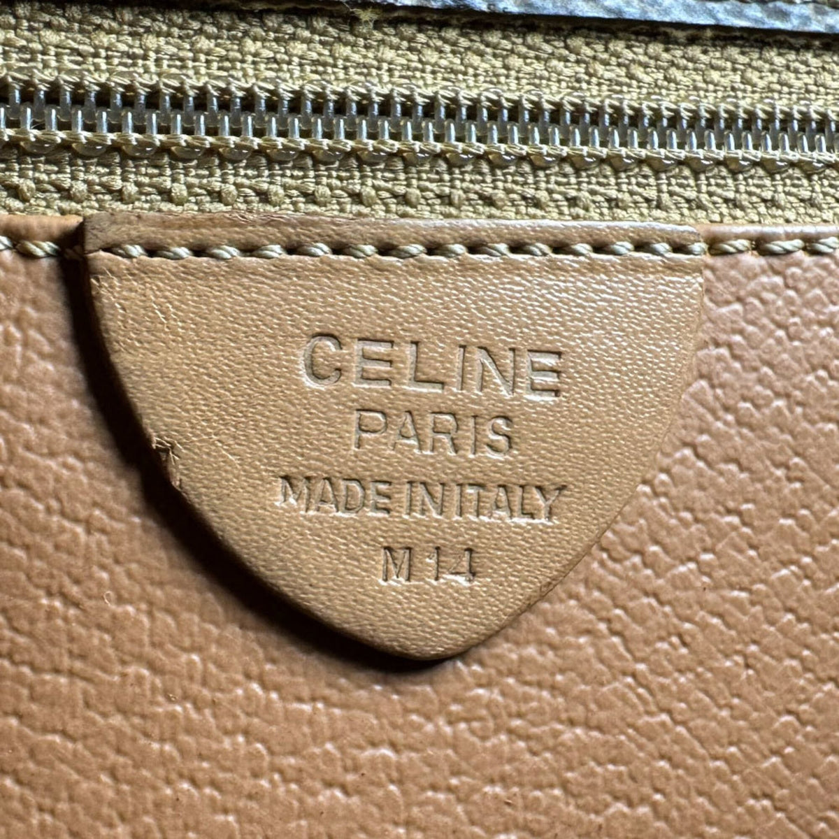 Celine Brown Coated Canvas Shoulder Bag (Pre-Owned)