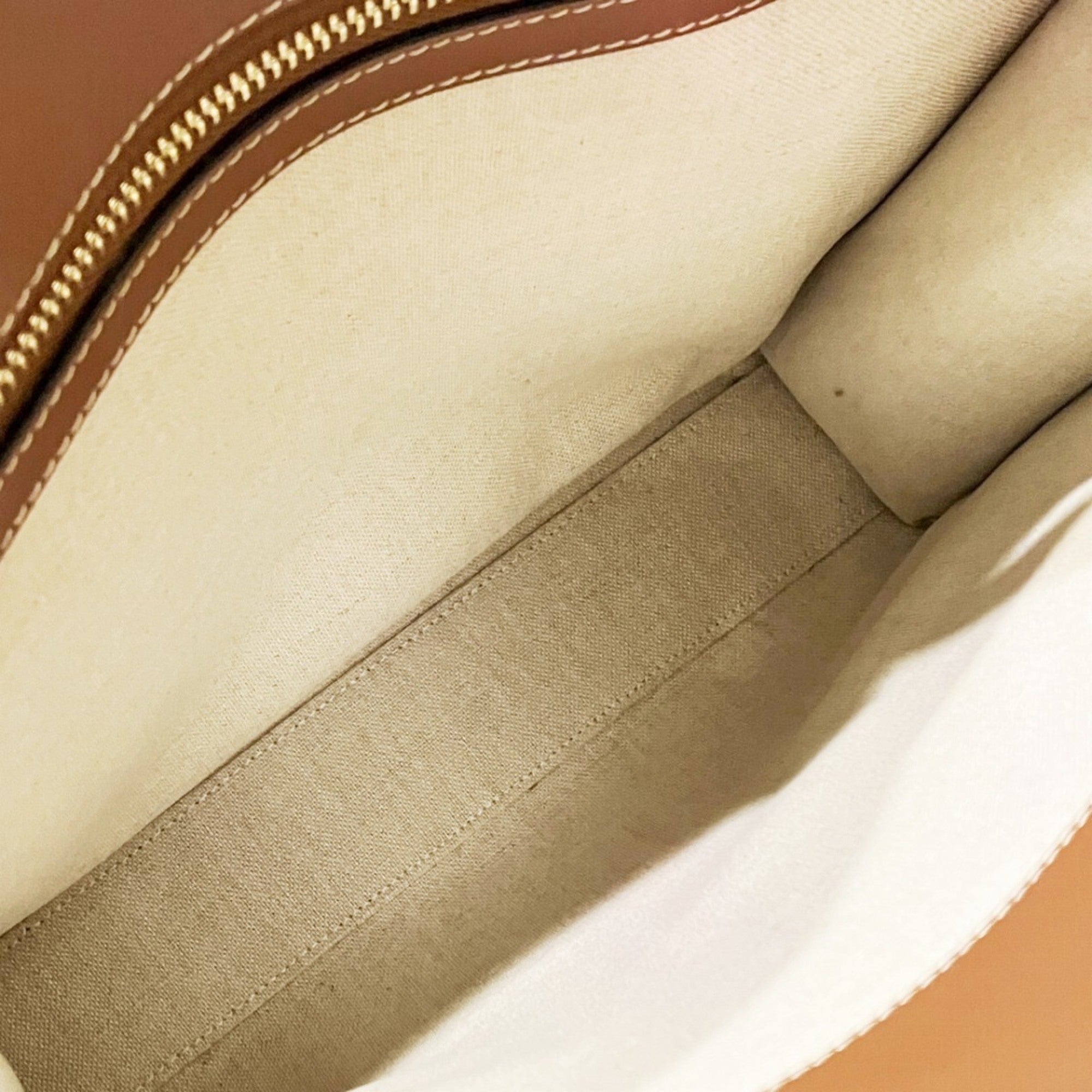 Celine Brown Navy Canvas Leather Tote Bag (Pre-Owned)